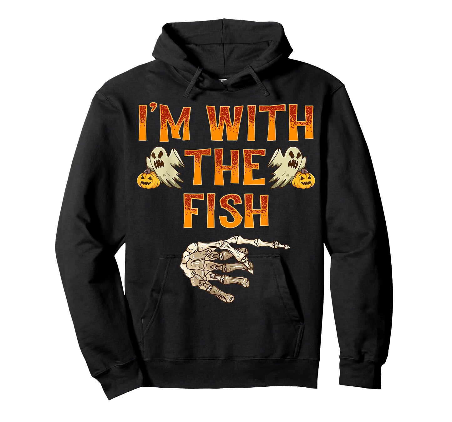 I'm With The Fish Shirt Costume Funny Halloween Couple T-Shirt