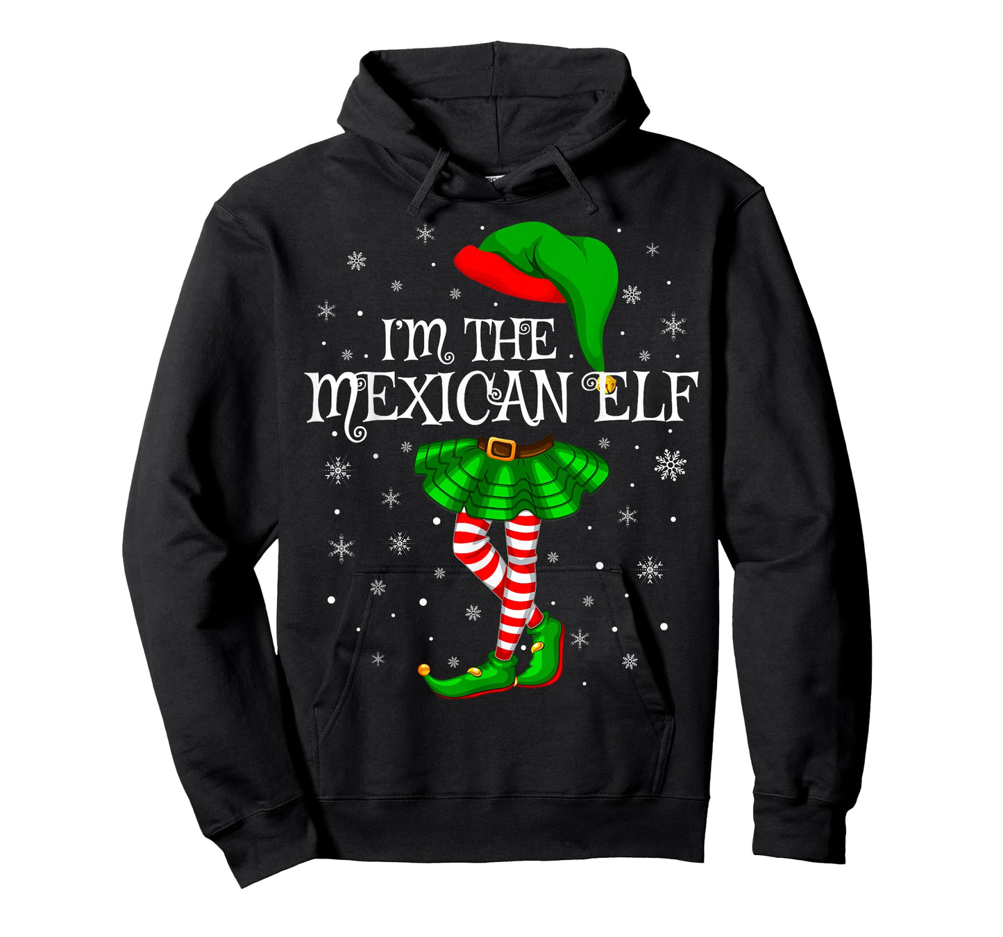 Mexican Elf Christmas Matching Family Women Girls Elf T-Shirt