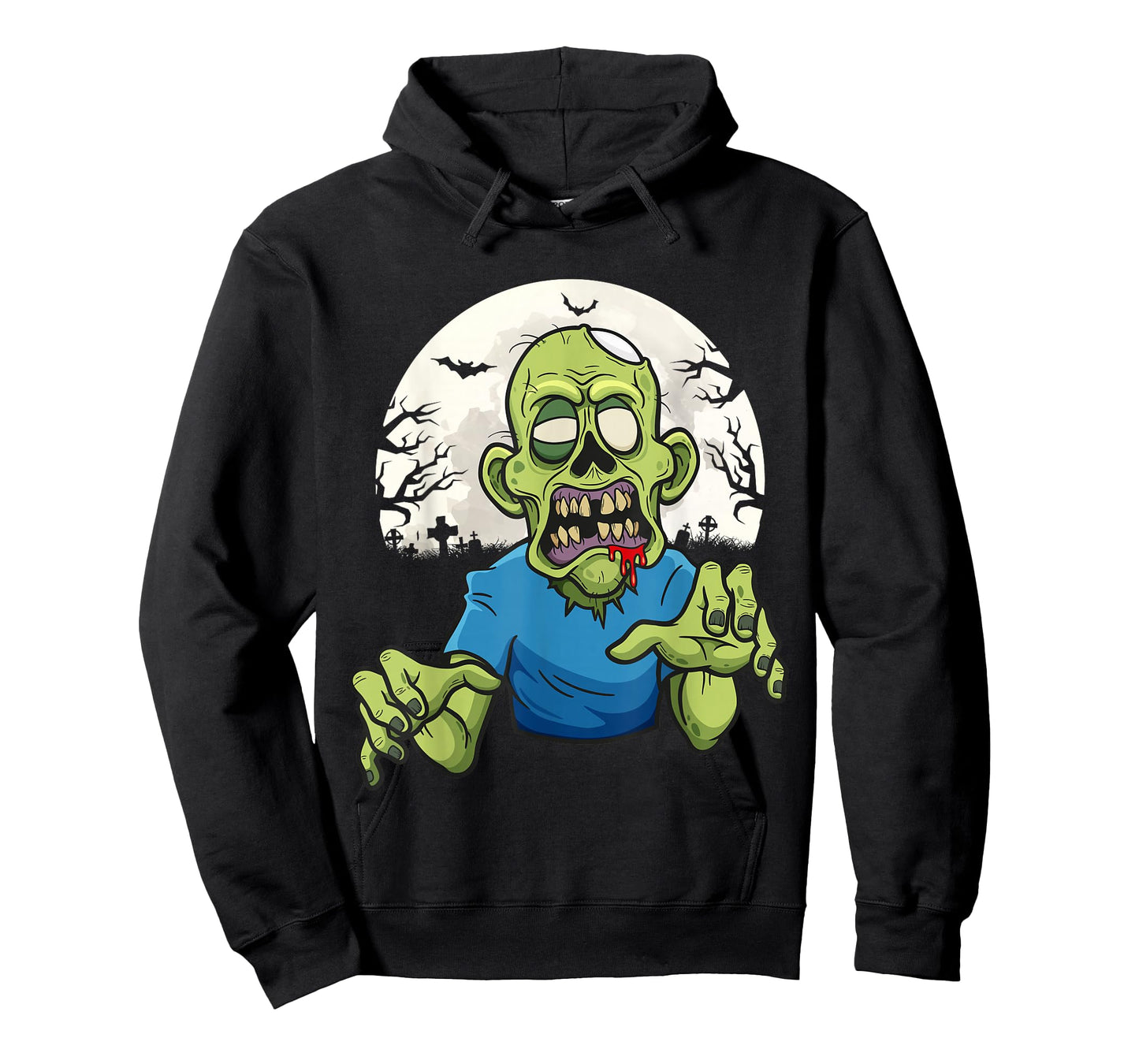 Scary Zombie Halloween Boys Kids Face Zombie T-Shirt