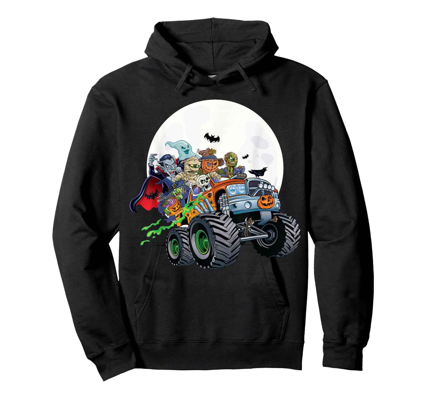 Halloween Skeleton Zombie Monster Truck Vampire Boys Kids T-Shirt