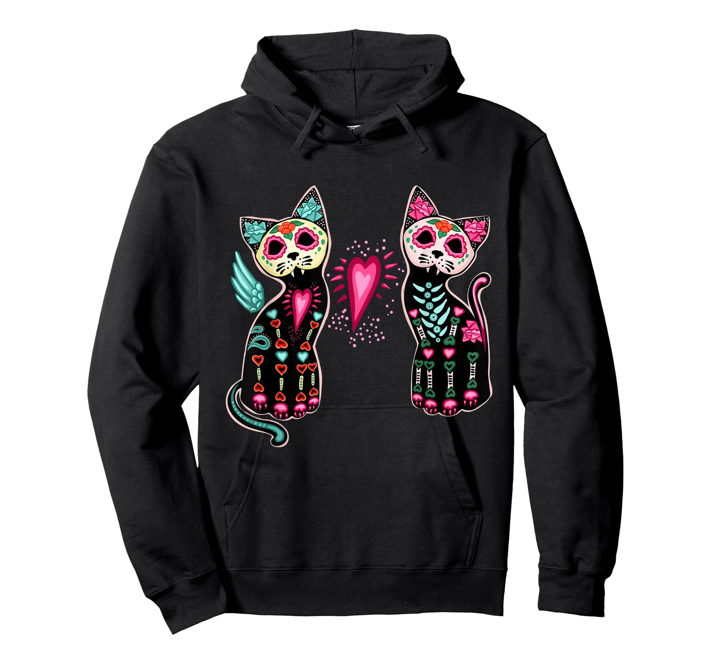 Day of the Dead Cats Shirt Cat Lovers Dia De Los Muertos T-Shirt