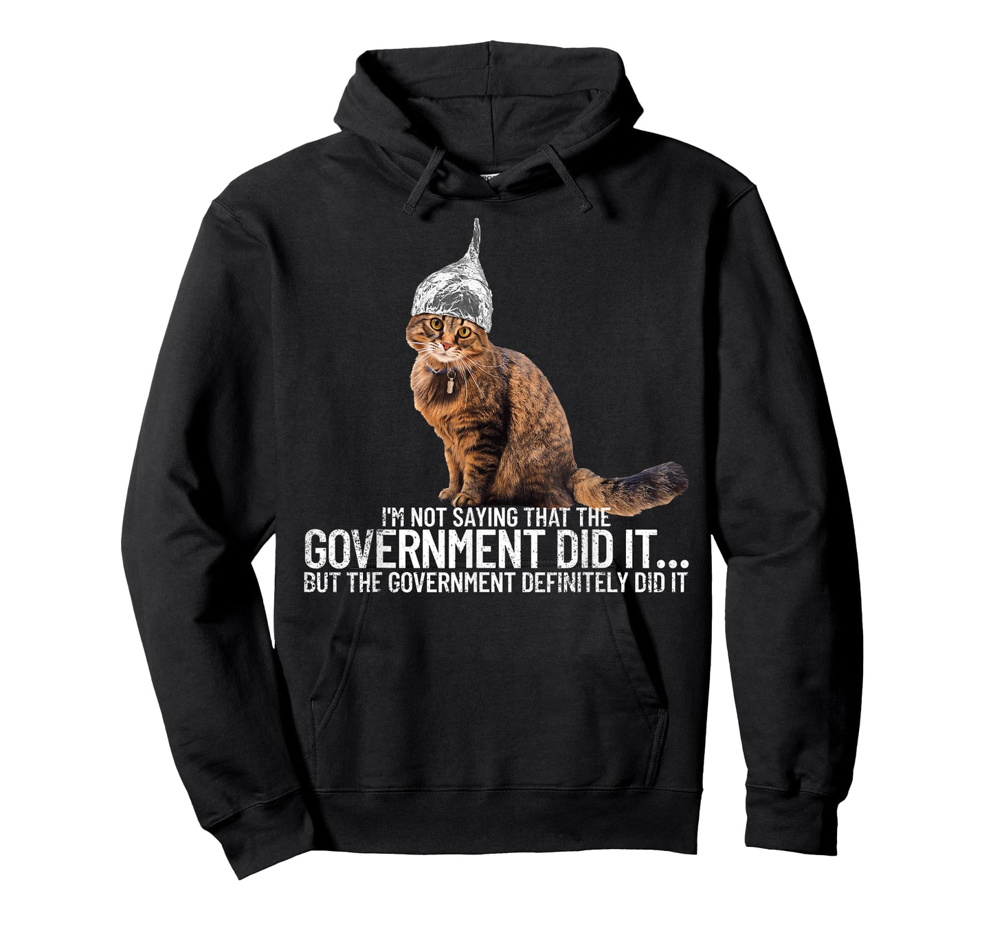 Conspiracy Cat Government Conspiracy Theory Tin Foil Hat T-Shirt