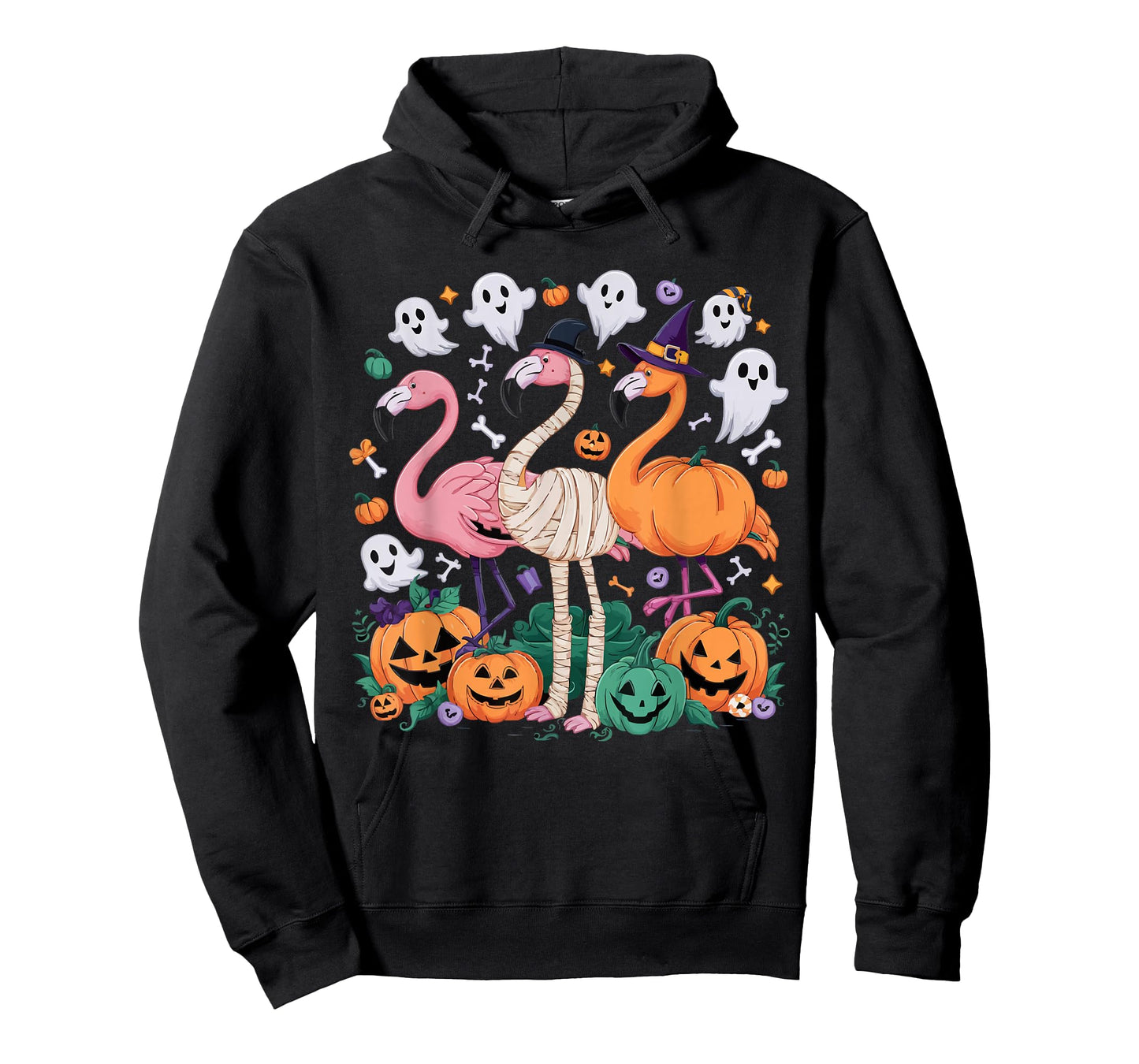 Flamingo Halloween Spooky Wading Bird Scary Trick Or Treat T-Shirt