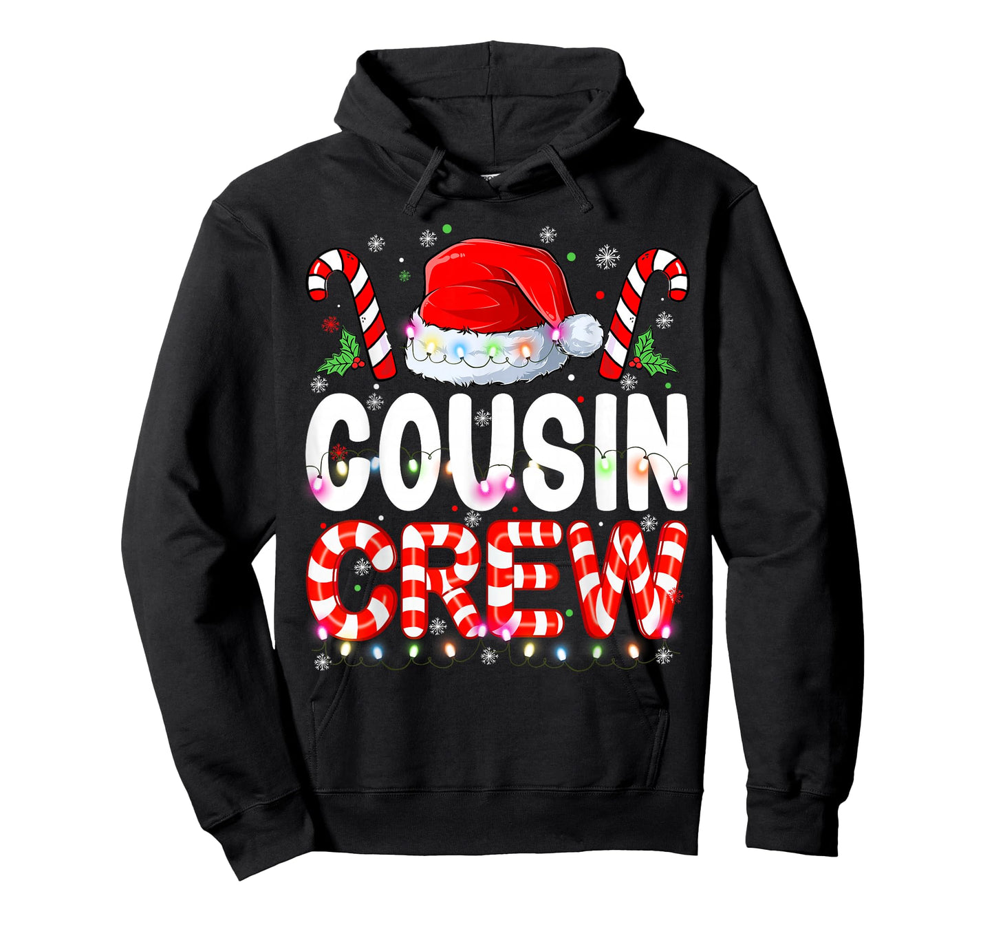 Cousin Crew Christmas Candy Cane Santa Kid Boy Girl Xmas Pjs T-Shirt