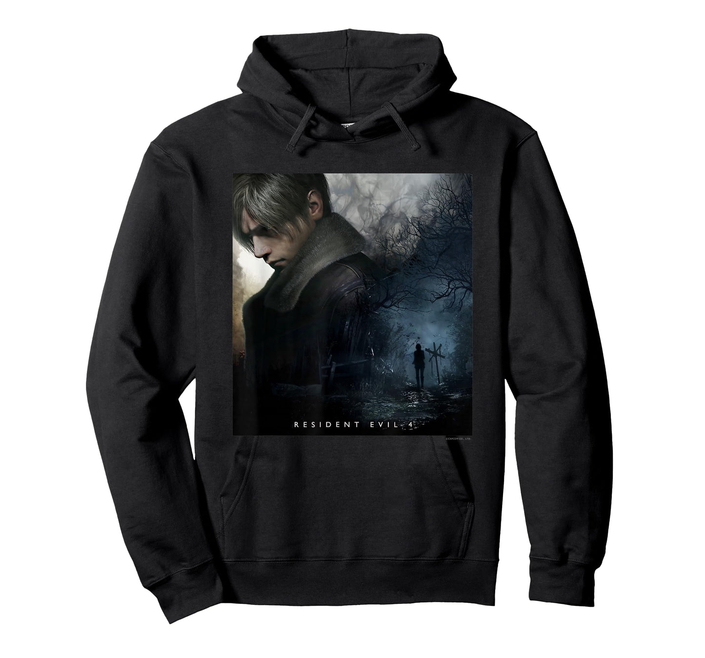CAPCOM Resident Evil 4 Black Cotton T-Shirt - Classic Fit, Crew Neck, Short Sleeve