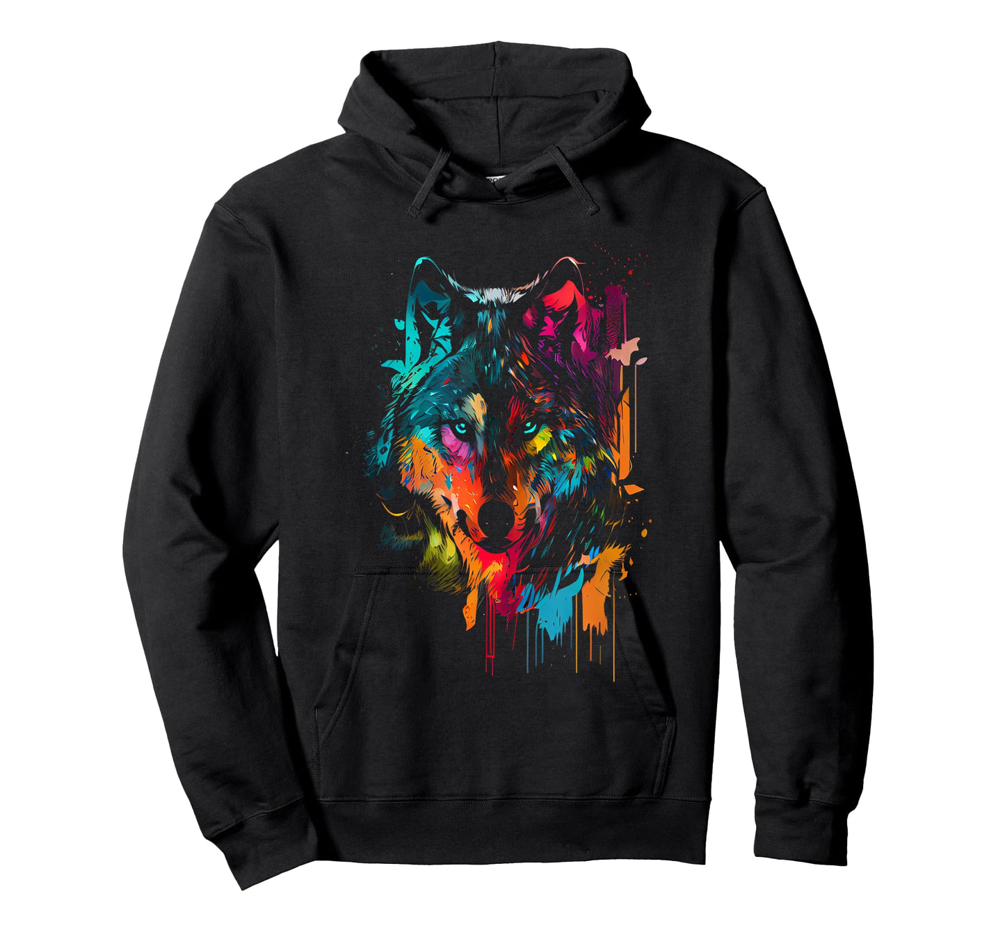 Wolf Color Colorful Hunter Forest Wolf Lover Big Wolf T-Shirt