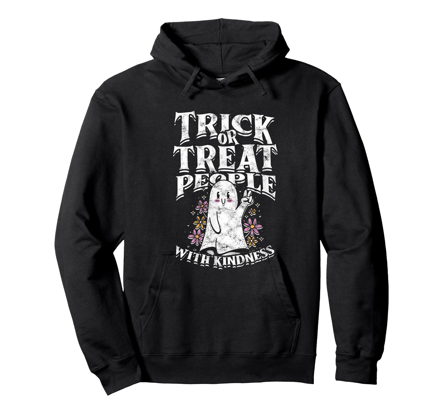 Trick or treat people with kindness - cute ghost halloween T-Shirt