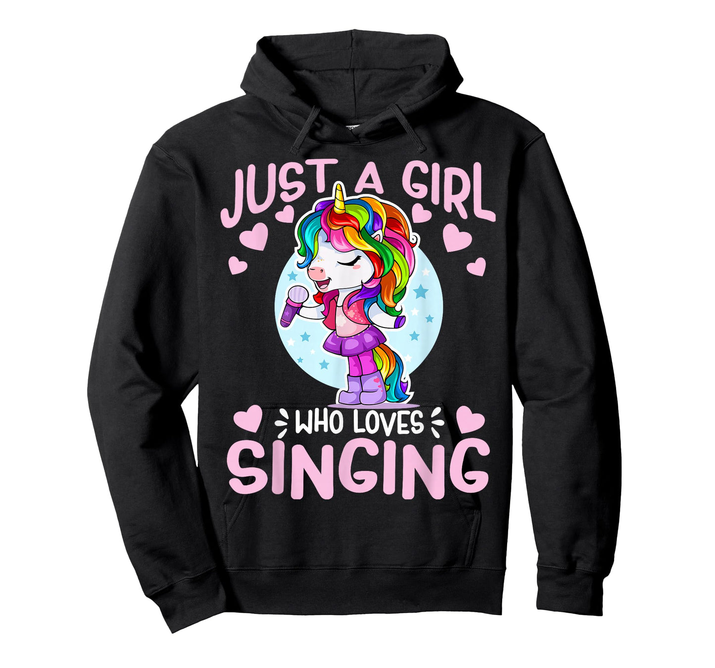 Just A Girl Who Loves Singing Funny Karaoke Singer Unicorn T-Shirt
