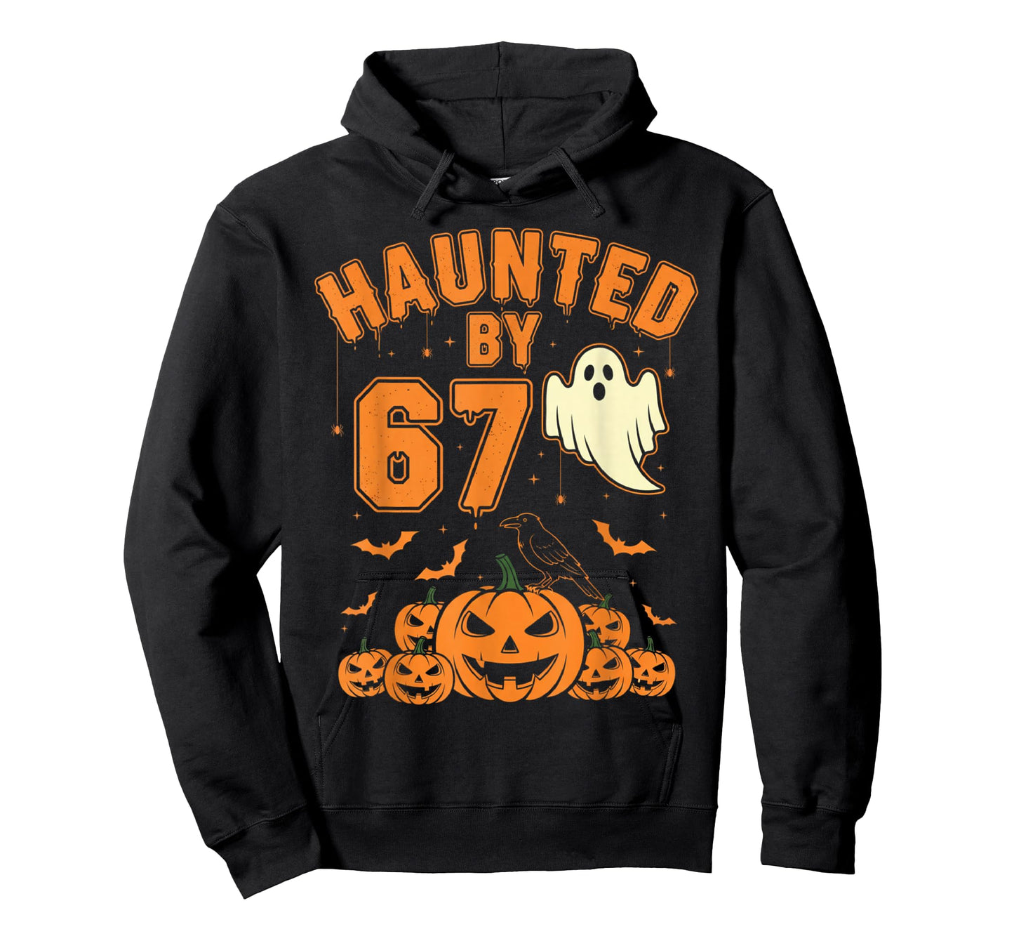Haunted by 67 – Funny Ghost and Pumpkin Halloween Costume T-Shirt