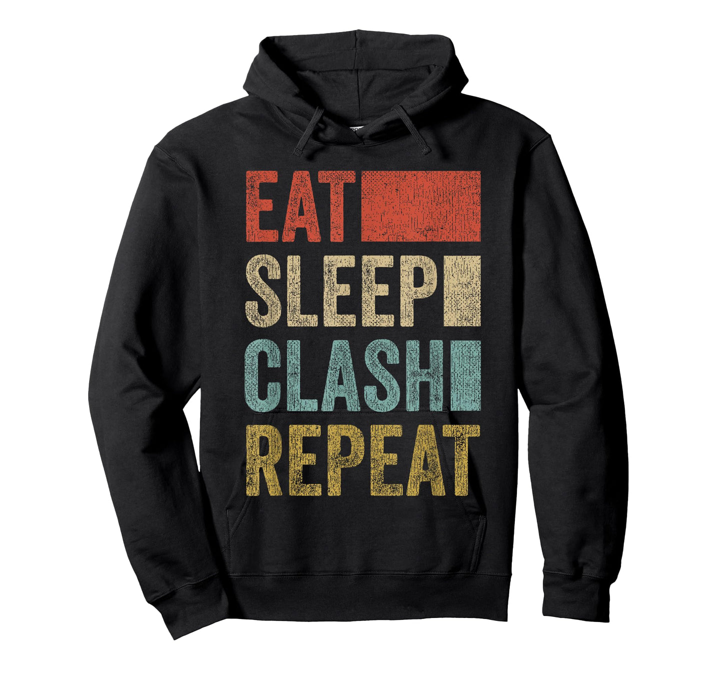 Eat Sleep Clash Repeat Vintage Gaming Clan Retro Clash T-Shirt