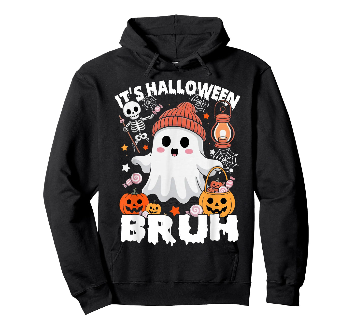 Its Halloween Bruh Boo Ghost Pumpkin Costume Boys Girls Kids T-Shirt