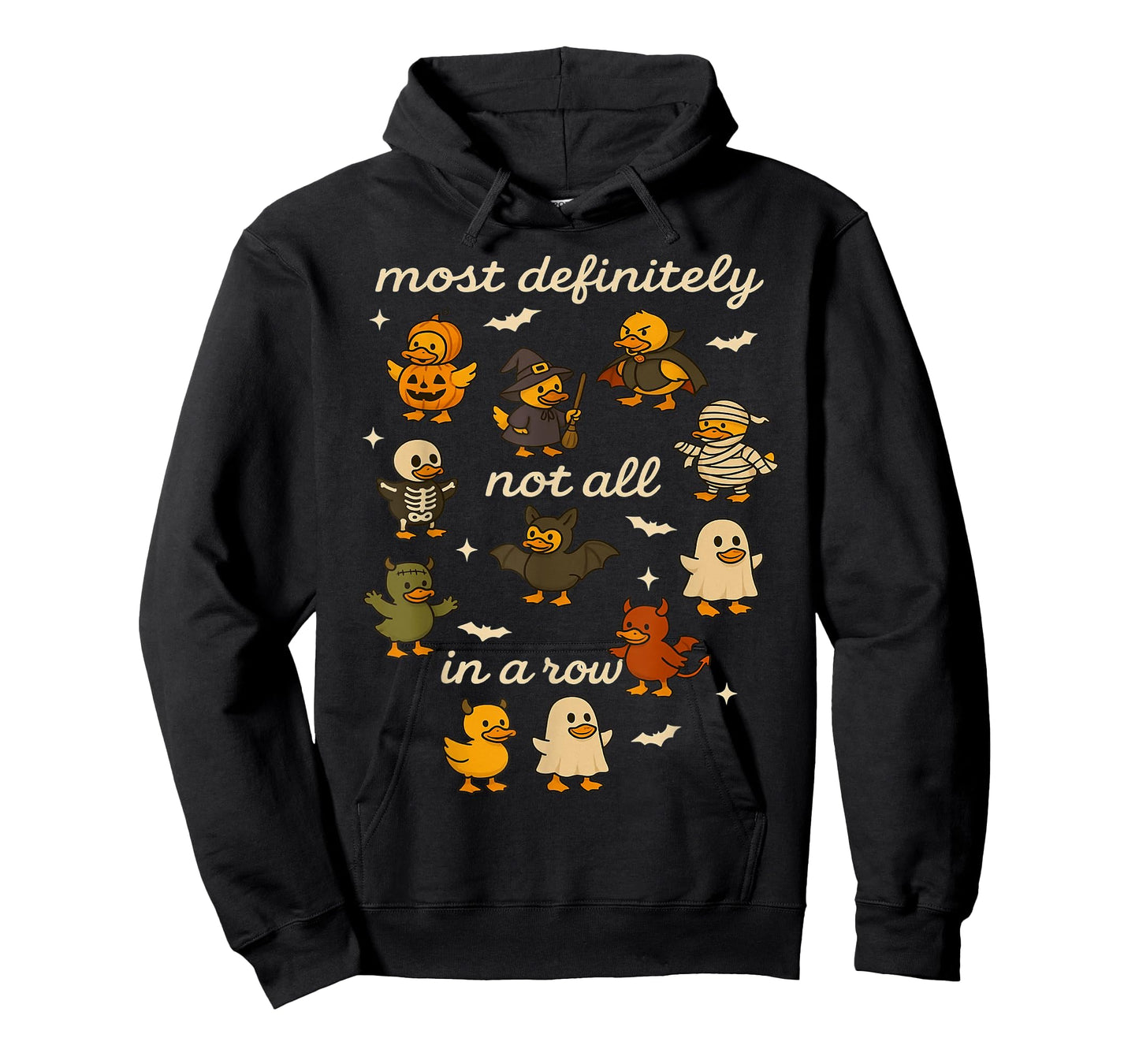 Most Definitely Not All in A Row Halloween Ducks Men Women T-Shirt