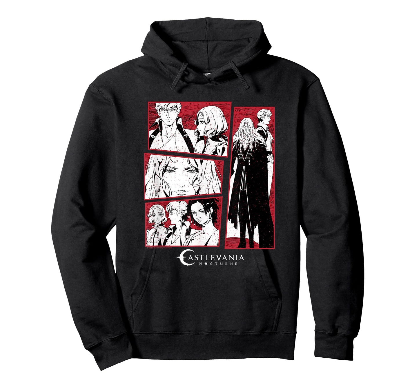 Castlevania: Nocturne Main Characters Blood Stained Panels T-Shirt
