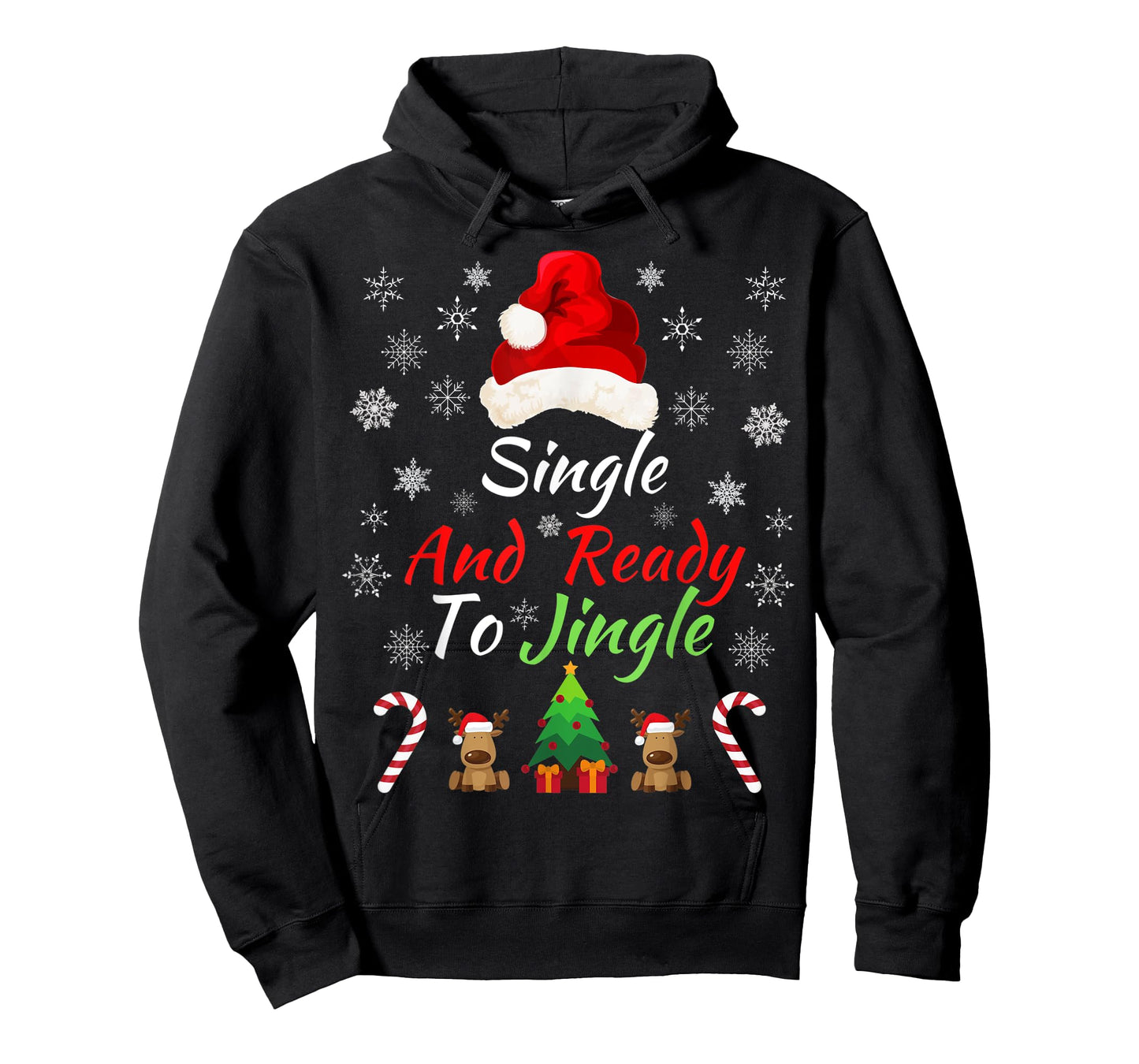 Single & Ready to Jingle Christmas Sweater Fun Xmas Sweater T-Shirt