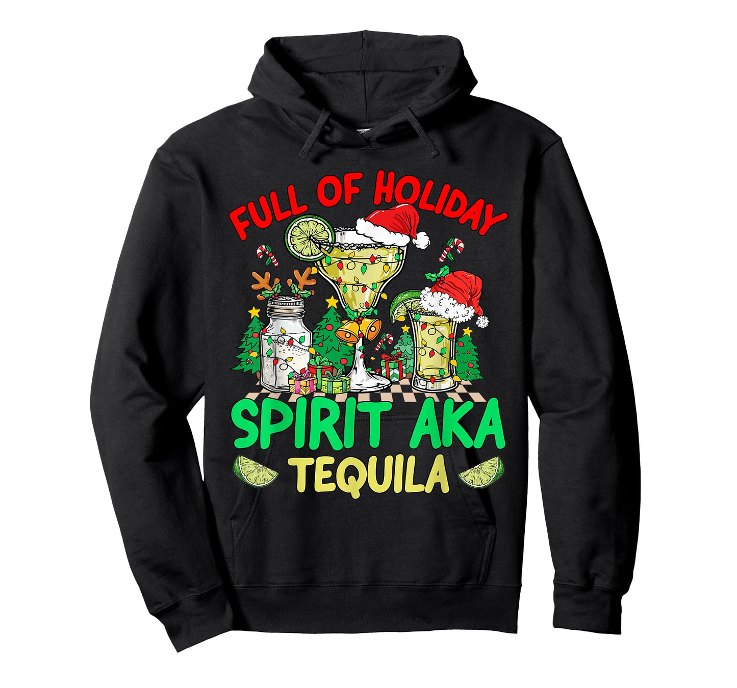 Full Of Holiday Spirit Aka Tequila Three Amigos Christmas T-Shirt