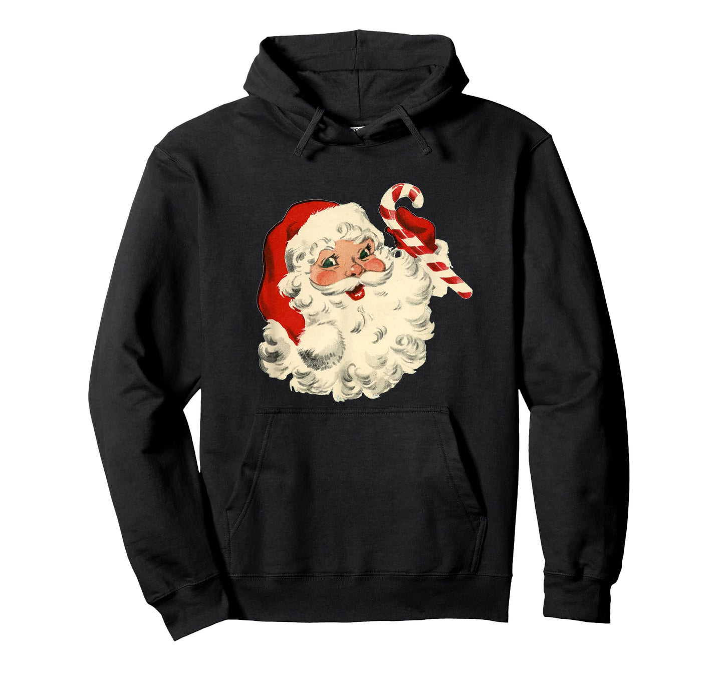 Vintage Retro Santa Claus Candy Cane Christmas Holiday T-Shirt