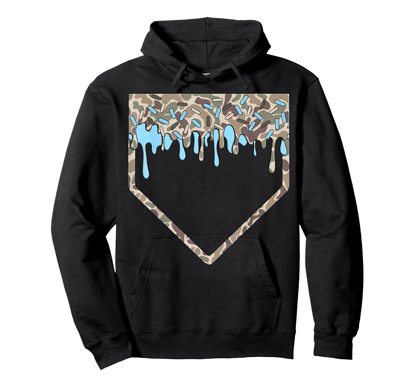 Baseball Drip Camo Baseball Home Plate Boys Sports Game Day T-Shirt