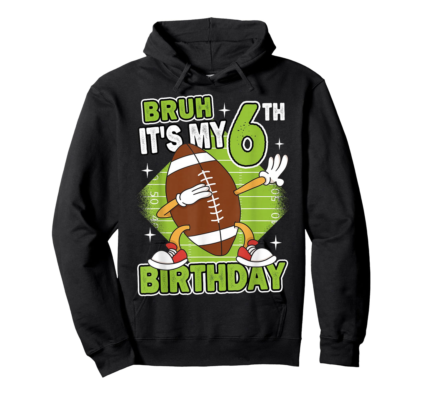 Bruh It's My 6th Birthday American Football Boy 6 Years Old T-Shirt