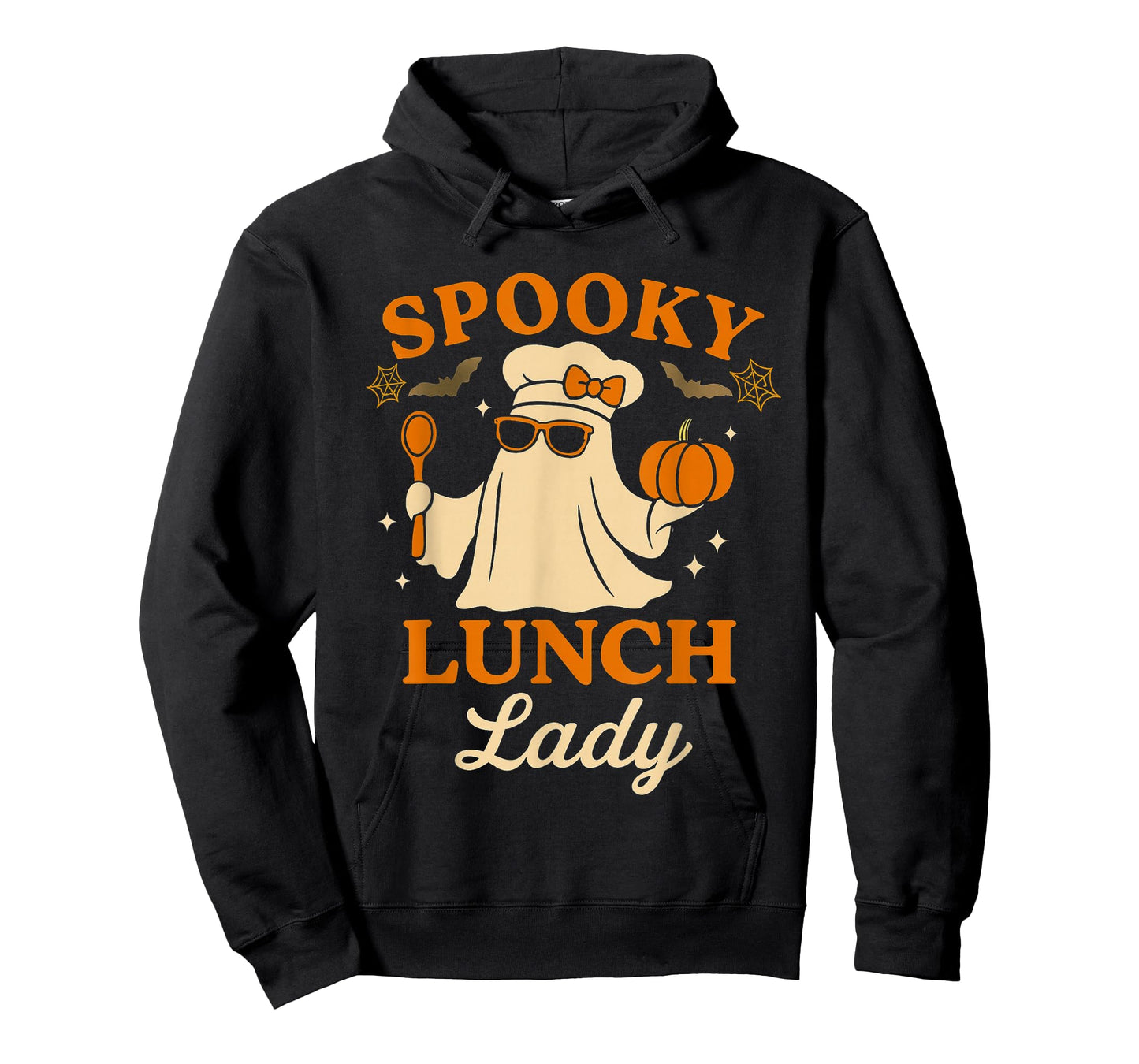 Lunch Lady Halloween Spooky Womens Ghost T-Shirt