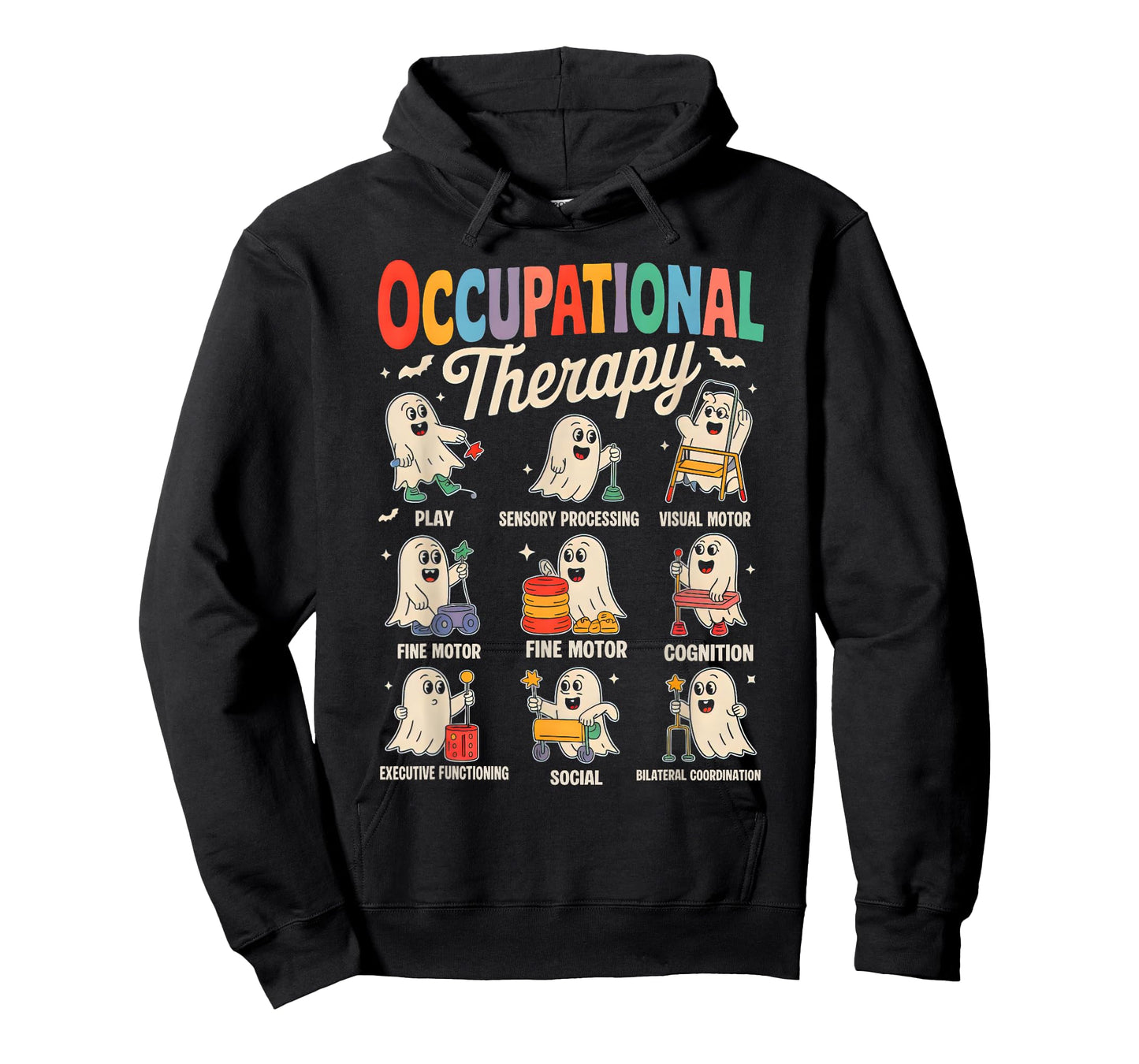 OT Occupational Therapy Therapist Spooky OTA Halloween Ghost T-Shirt