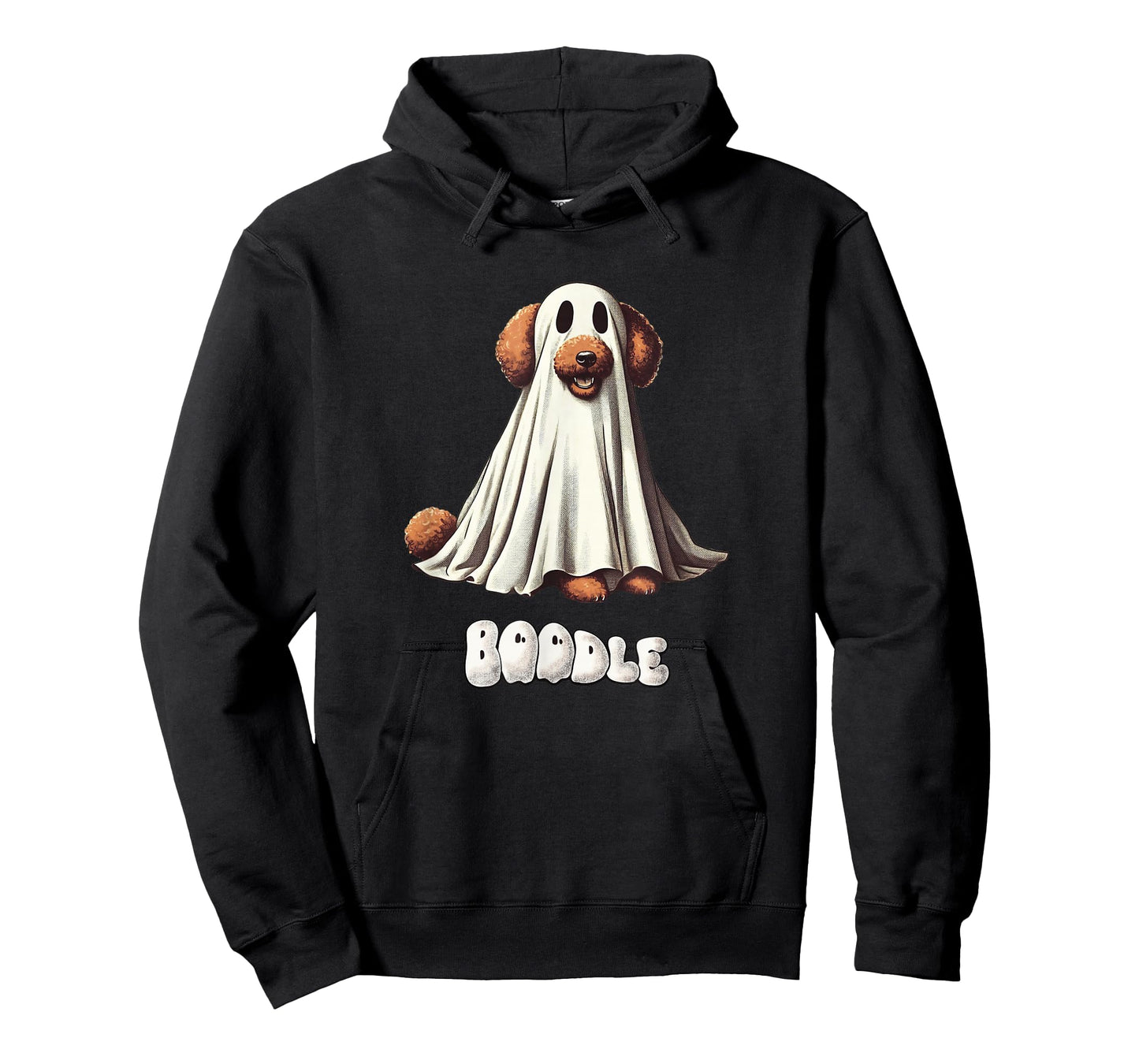 Funny Boodle Brown Poodle Halloween Ghost, Spooky Dog Mom T-Shirt