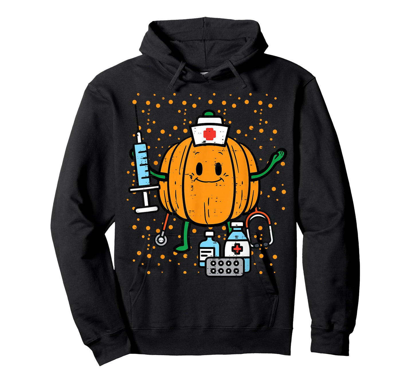 Halloween Nurse Pumpkin Nursing Scrub Top Costume Women Men T-Shirt