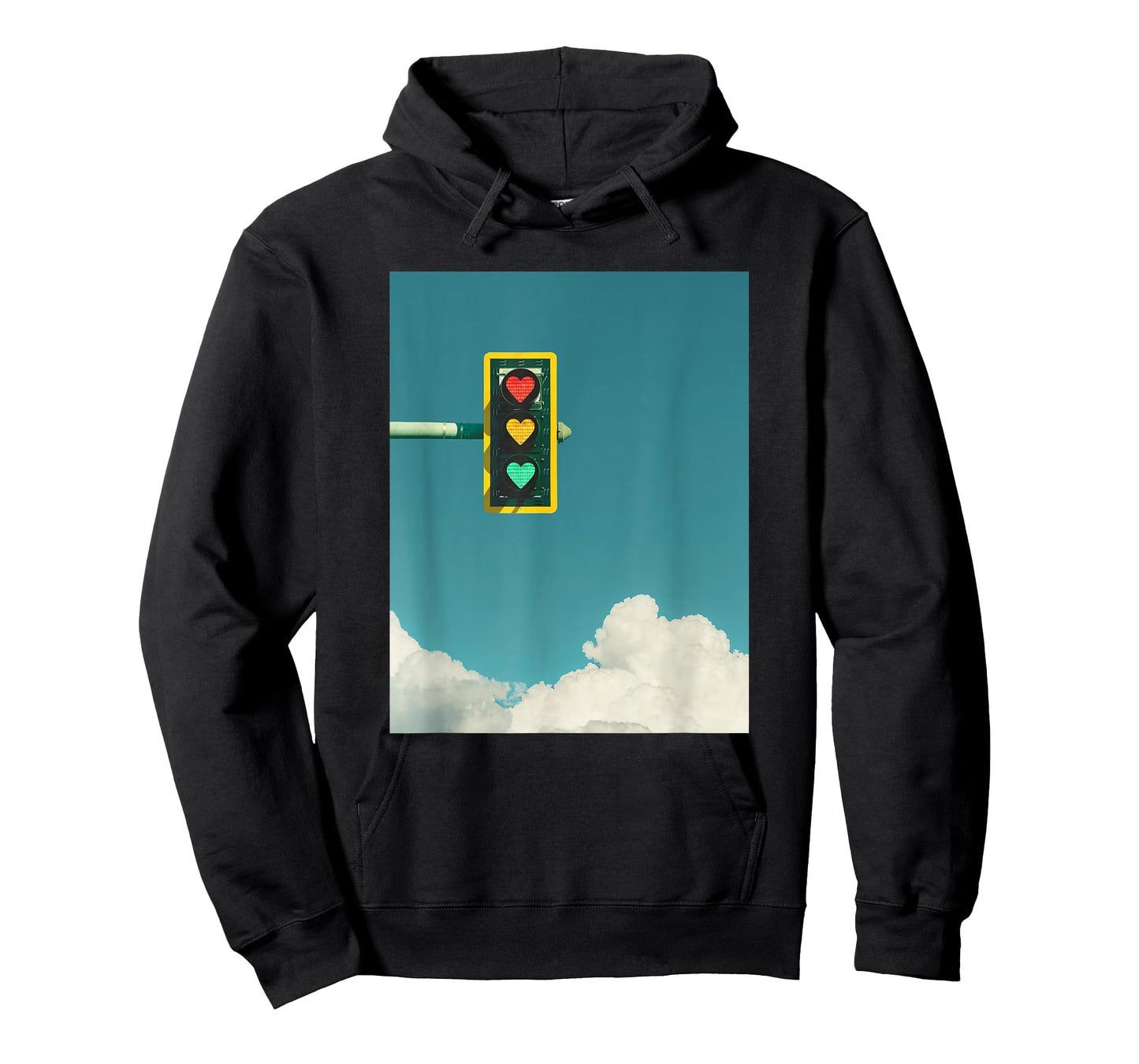 Indie Aesthetic y2k Light Traffic Heart Teen Girls 90s T-Shirt