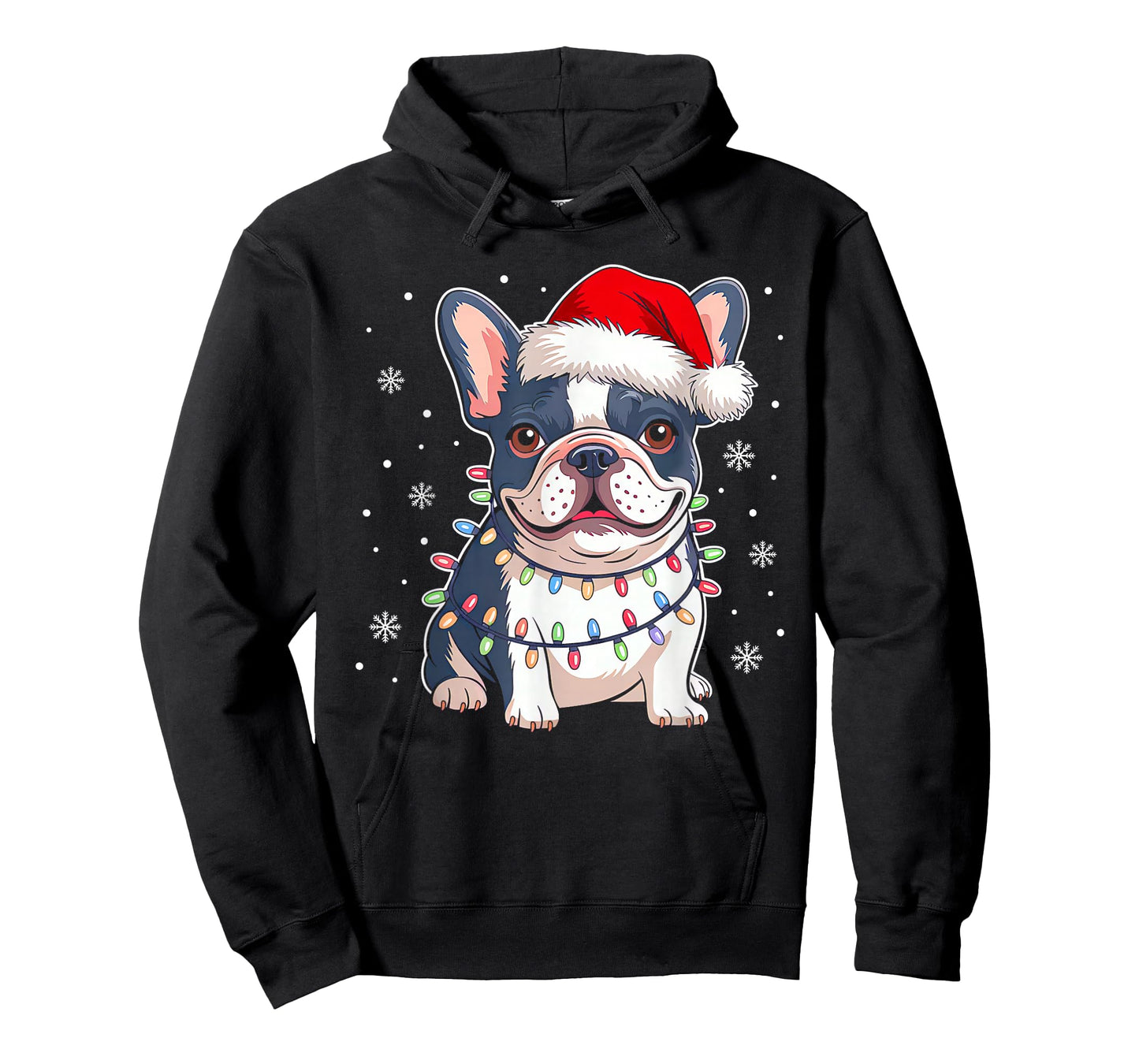 French Bulldog Dog Tree Christmas Lights Funny Xmas Pajamas T-Shirt