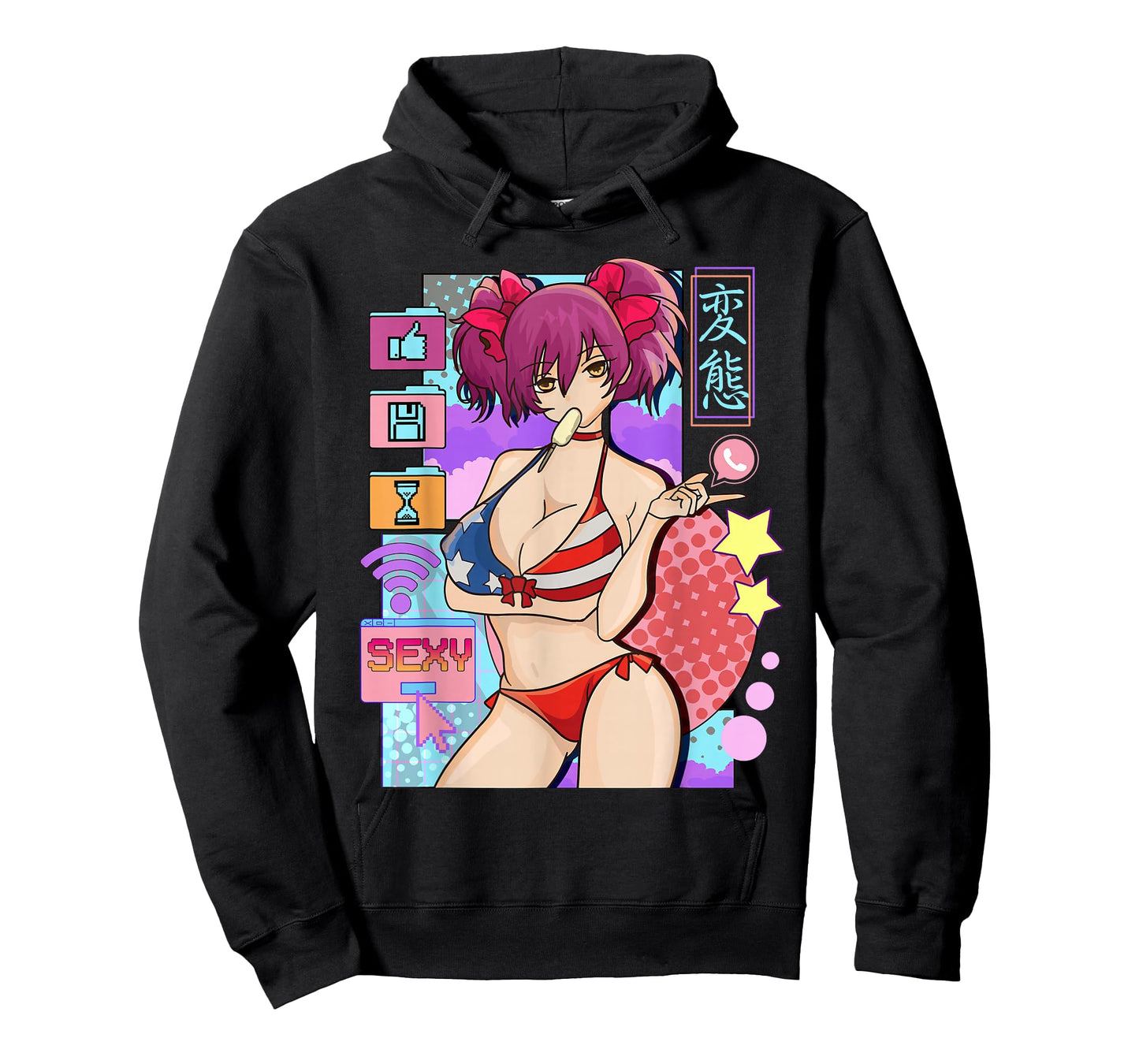Sexy Anime Girl Waifu Japanese Cosplay T-Shirt