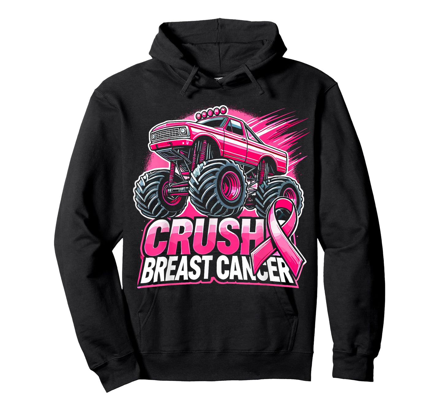 Monster Truck Pink Breast Cancer Awareness T-Shirt