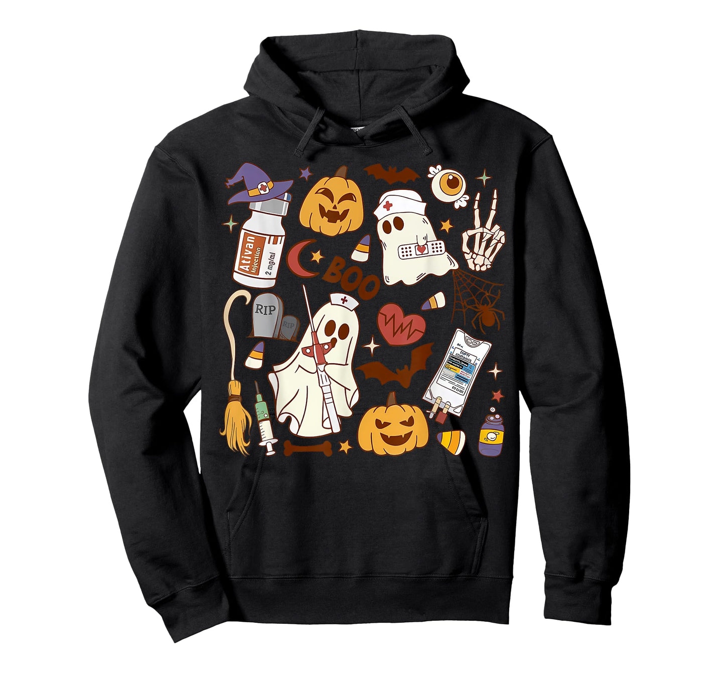 Cardiology Nurse Boo Crew Spooky Cardiac Nursing Halloween T-Shirt