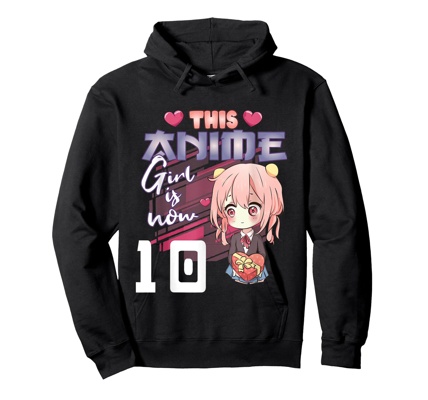 This Anime Girl Is Now 10 Years Old Anime 10th Birthday Girl T-Shirt