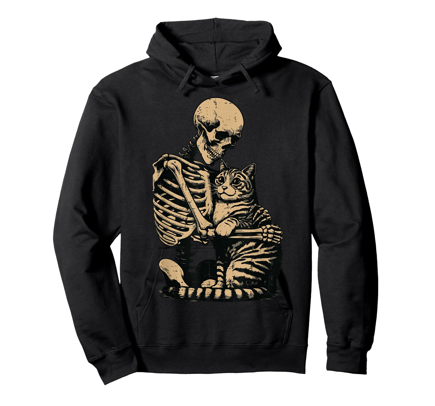 Halloween Skeleton Hugging Cat Scary Costume Men Women Kids T-Shirt