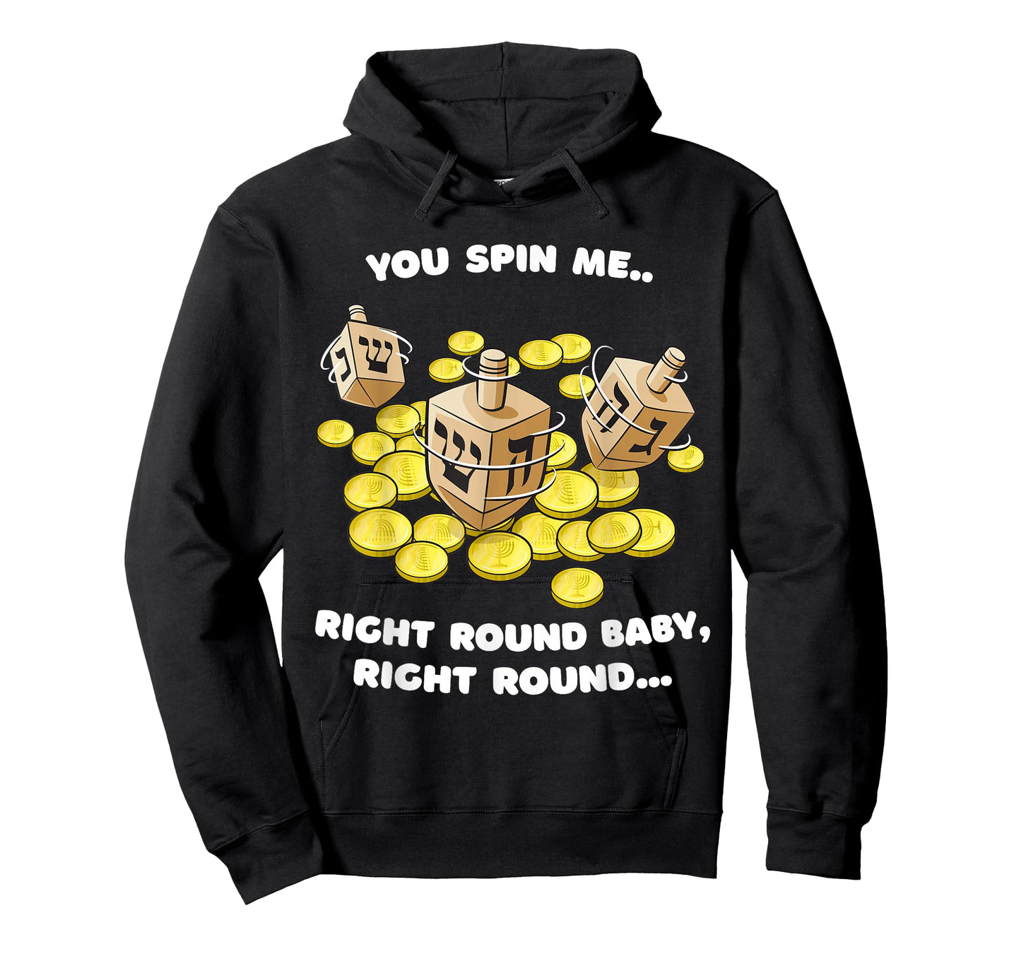 Funny Jewish Tshirt Dreidel Spin Me Round Cute Hanukkah T-Shirt