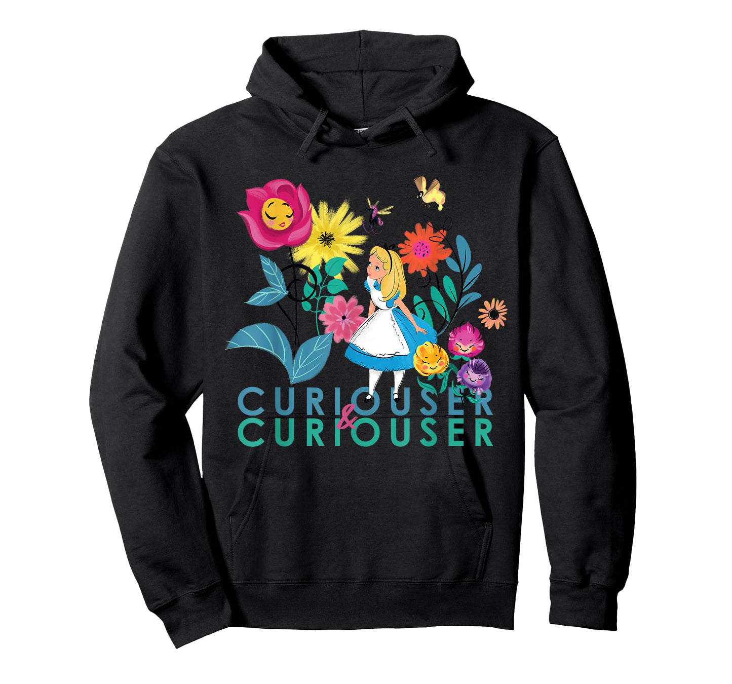 Disney Alice in Wonderland Curiouser & Curiouser T-Shirt Small
