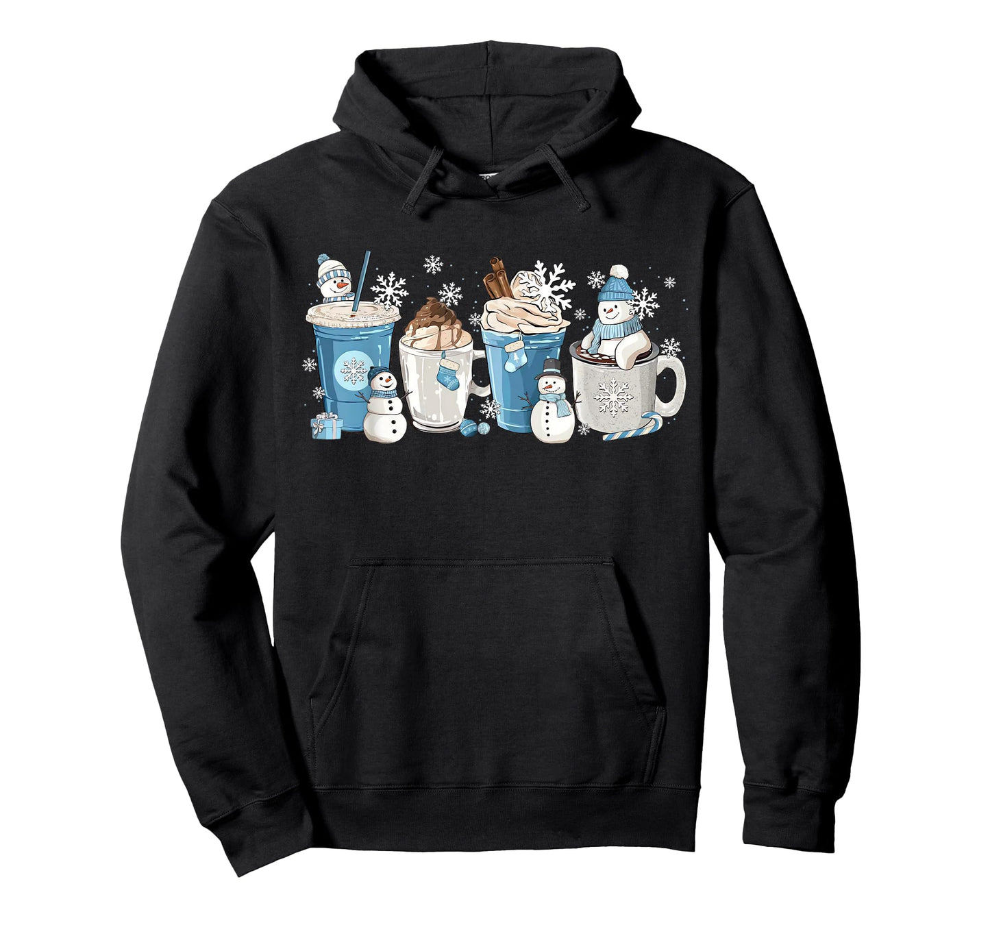 Retro Funny Snowman Winter Coffee Cups Latte Cozy Season T-Shirt