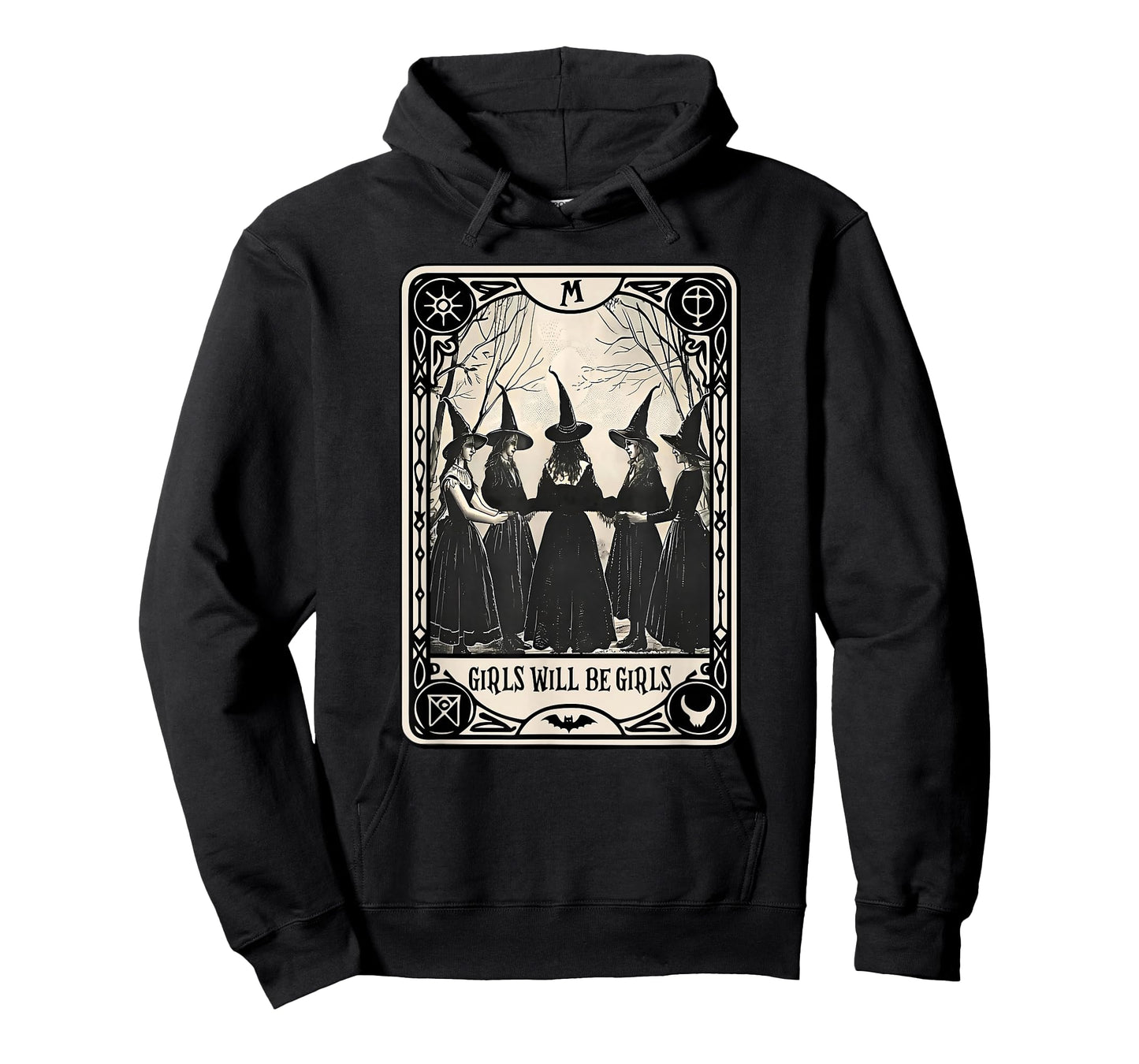 Tarot Card Spooky Witch Witches Halloween Girl Will Be Girls T-Shirt