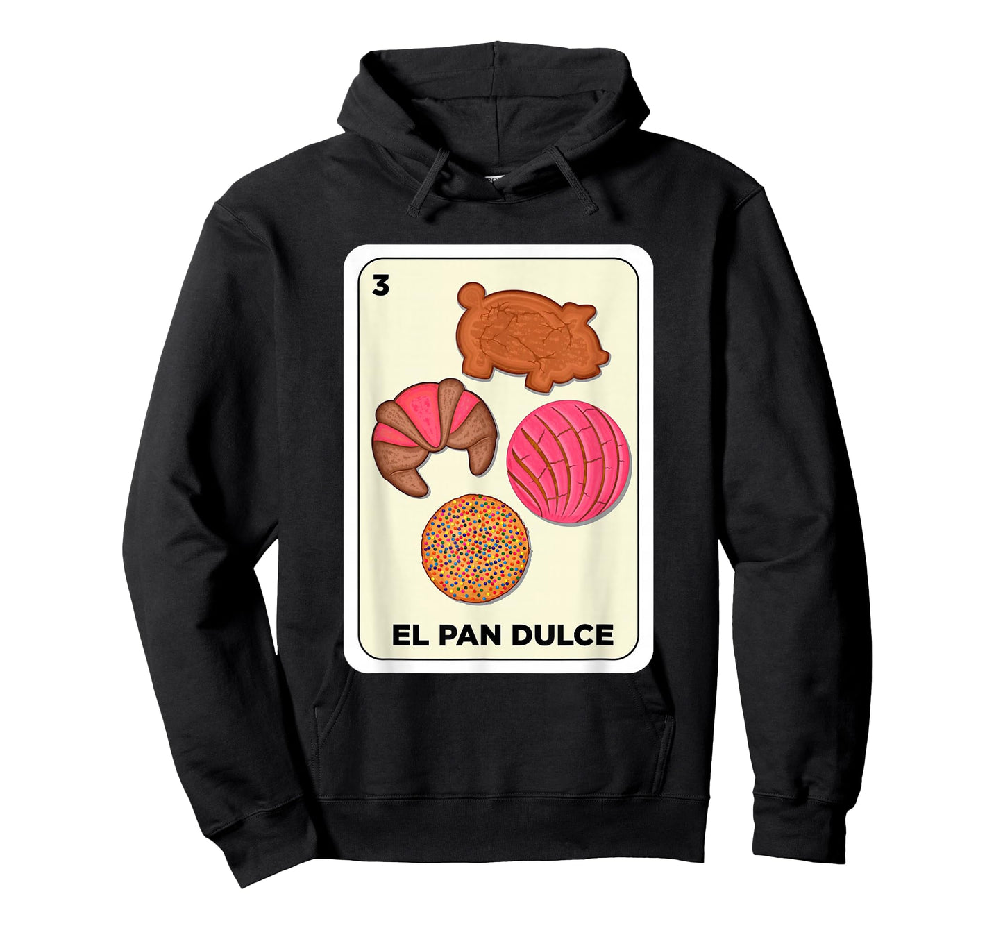 Pan Dulce Conchas Mexican Spanish Bingo Card El Pan Dulce T-Shirt