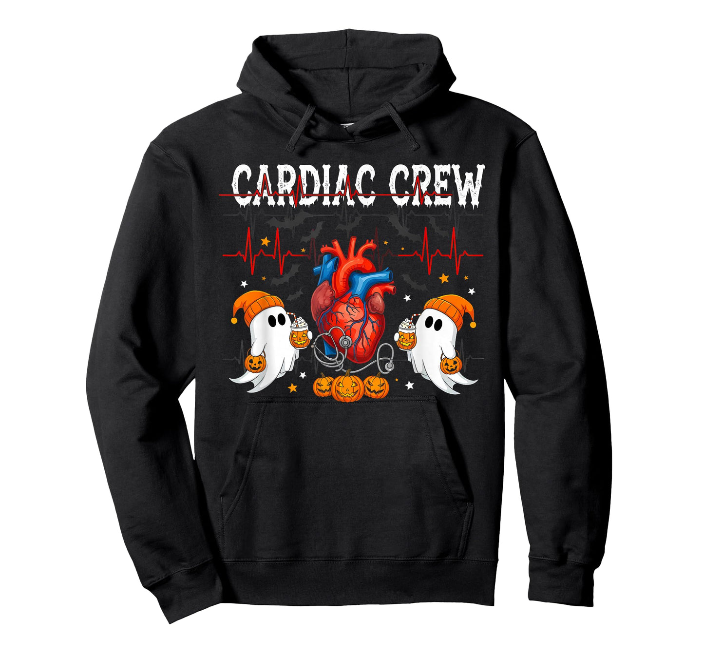 Halloween Cardiac Nurse tee Anatomical Heart Ghosts T-Shirt