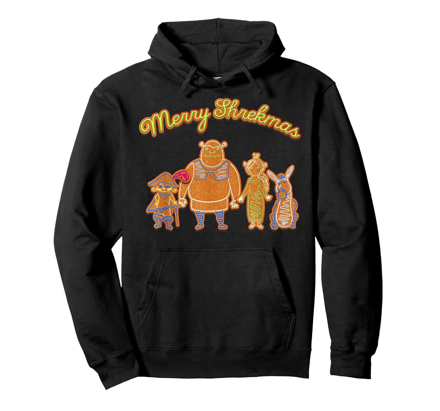 Shrek Merry Shrekmas Group Shot Holiday Cookies Portrait T-Shirt