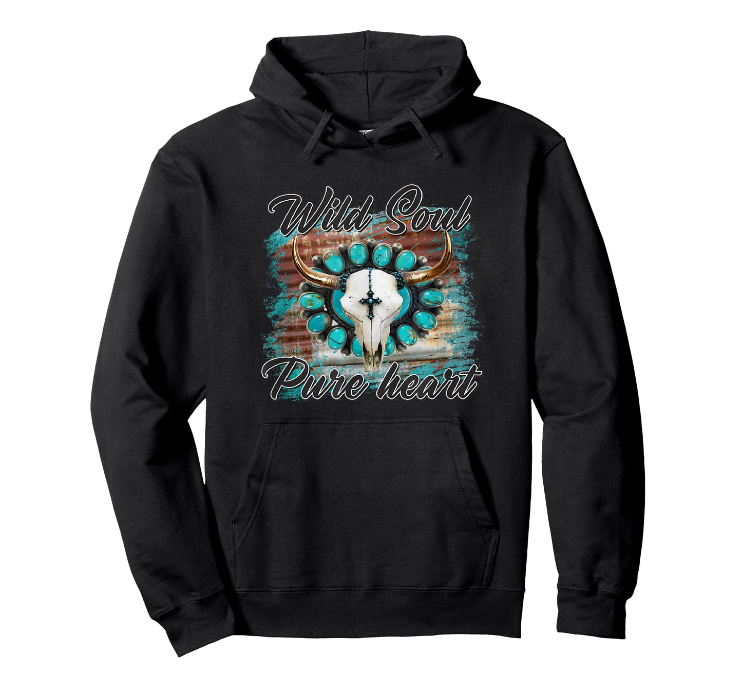 Turquoise Wild Soul Pure Heart Country Rodeo Cowgirl Western T-Shirt