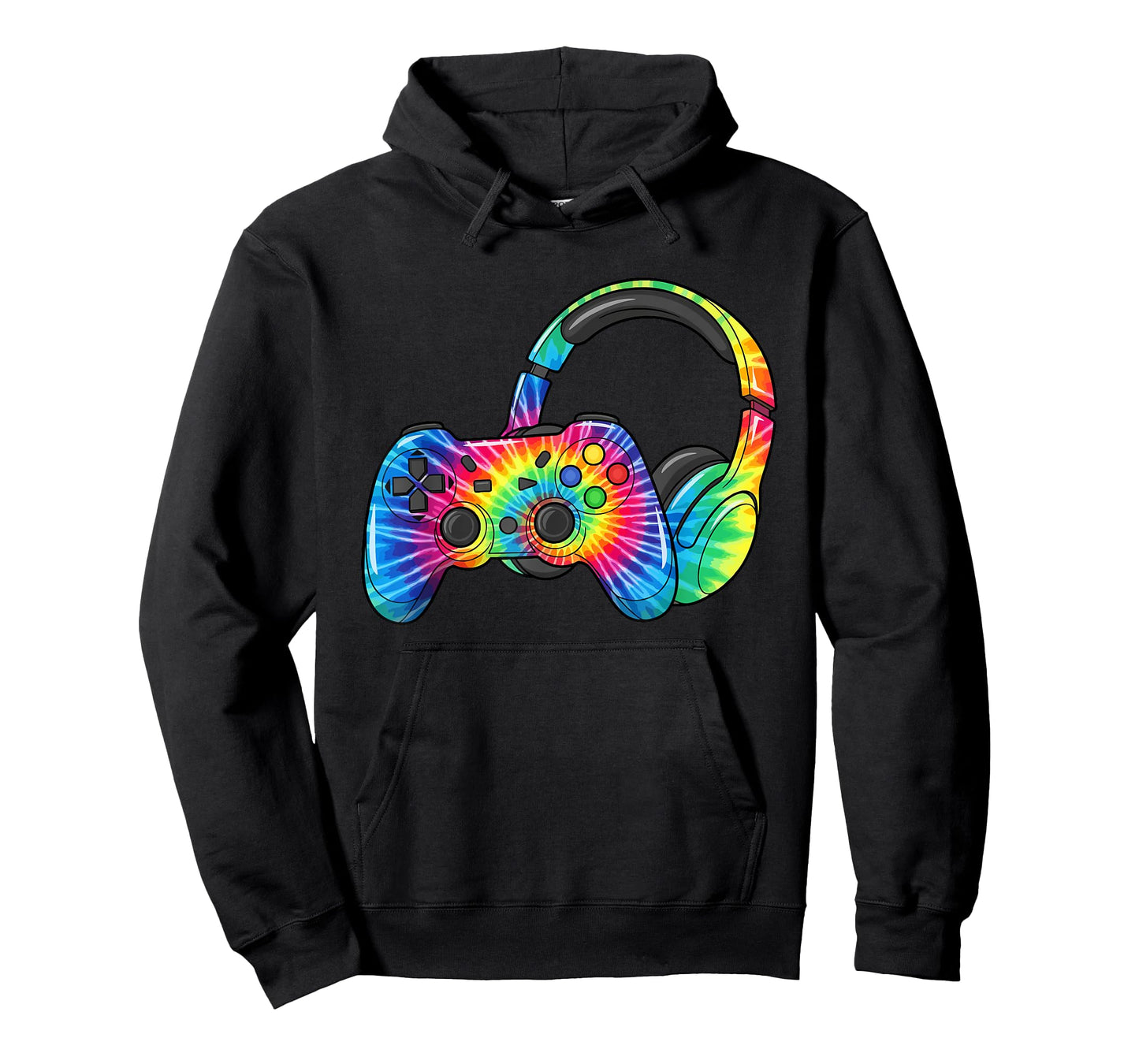 Tie Dye Gaming Headset Controller Video Games Gamer T-Shirt