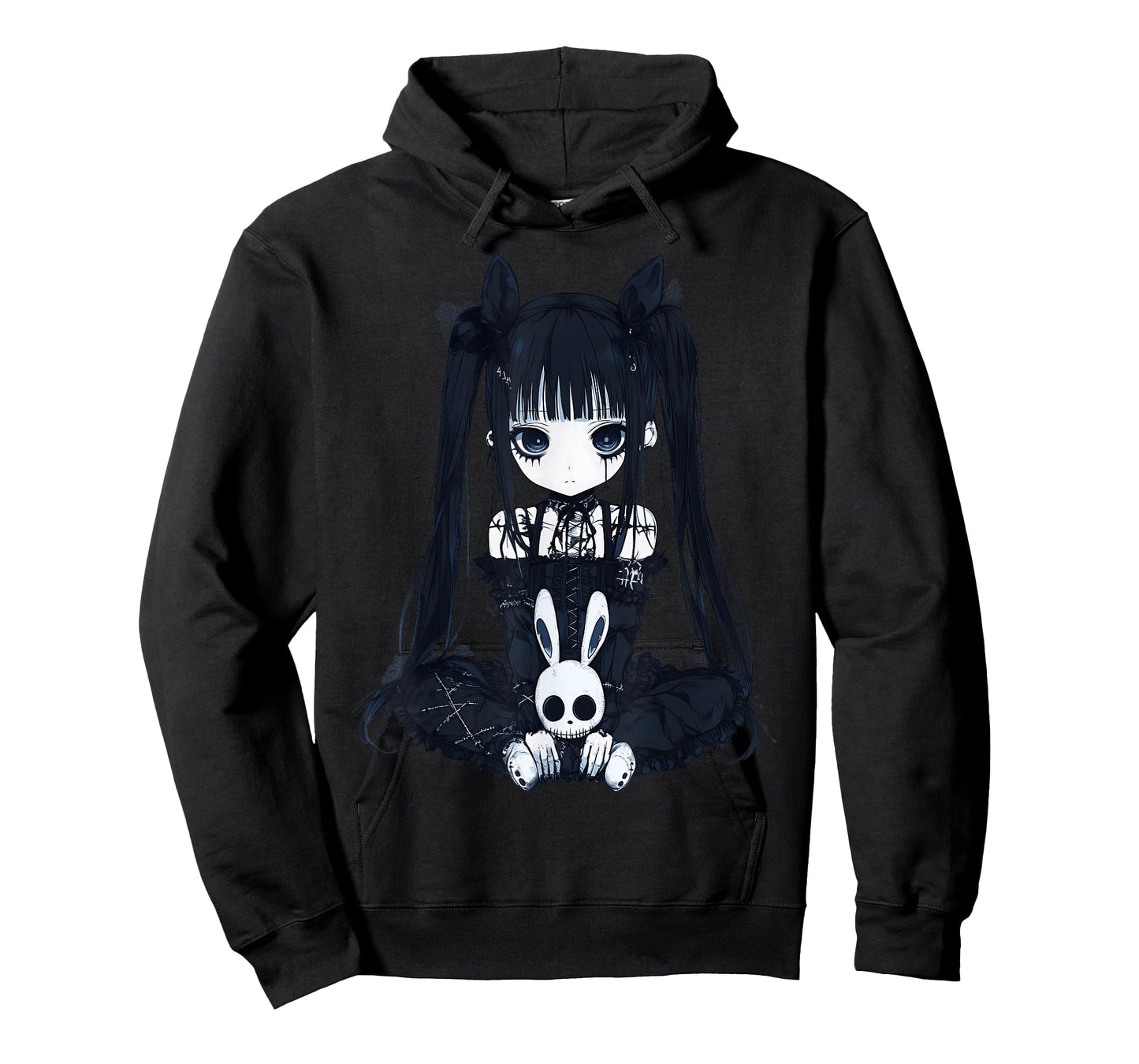 Anime Girl Goth Bunny Grunge Gothic Cute E-Girl Outfit T-Shirt