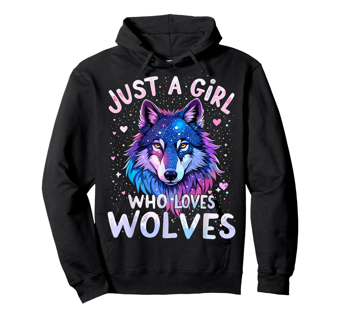 Wolf Colorful Just a Girl Who Loves Wolves T-Shirt