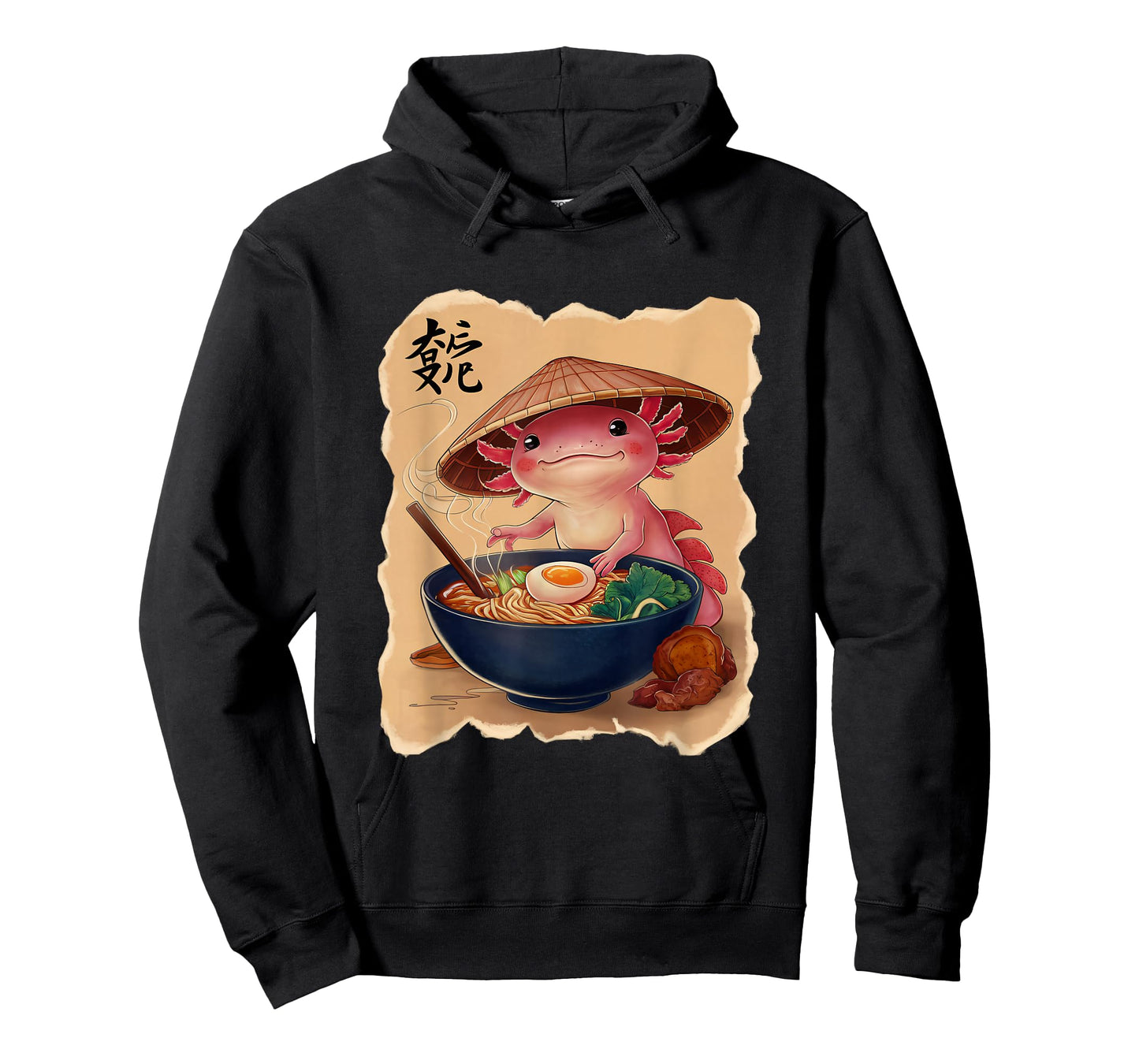 Axolotl Men Woman Kawaii Eating Ramen Japanese Axolotl T-Shirt