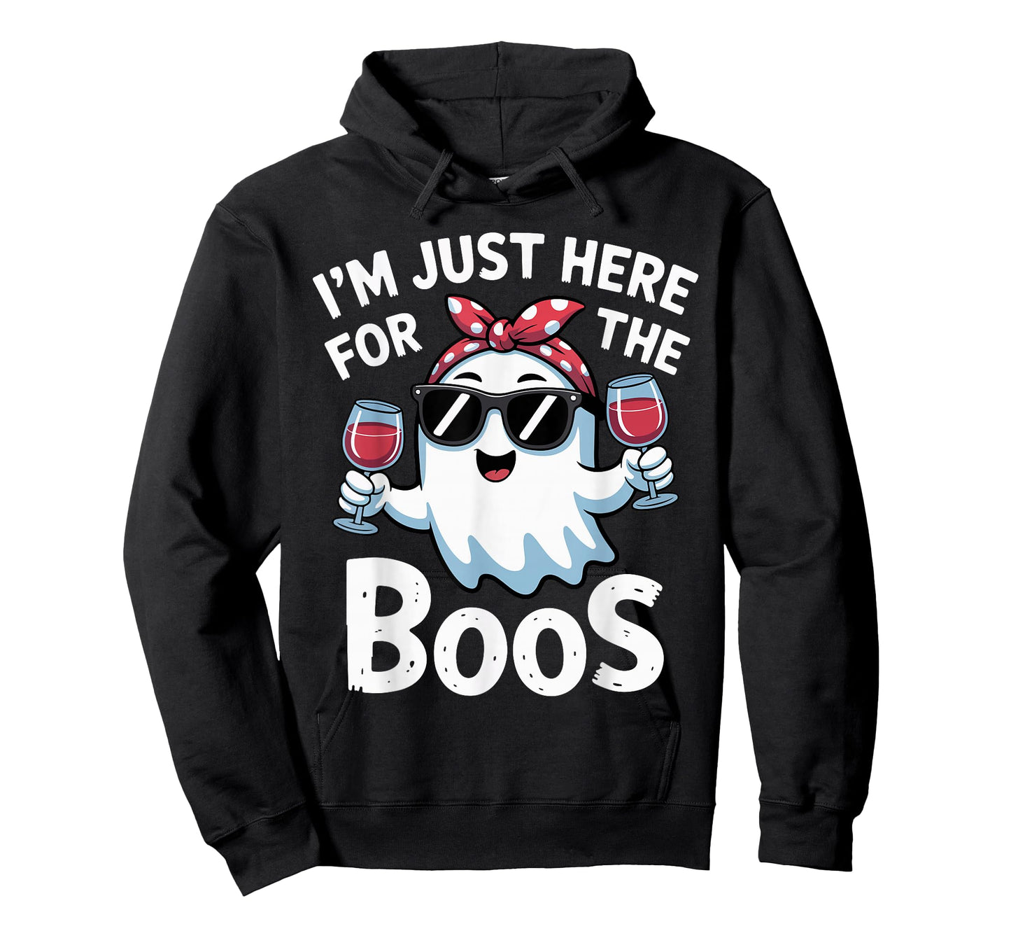 I'm Just Here for The Boos Halloween Women Ghost Cute Funny T-Shirt