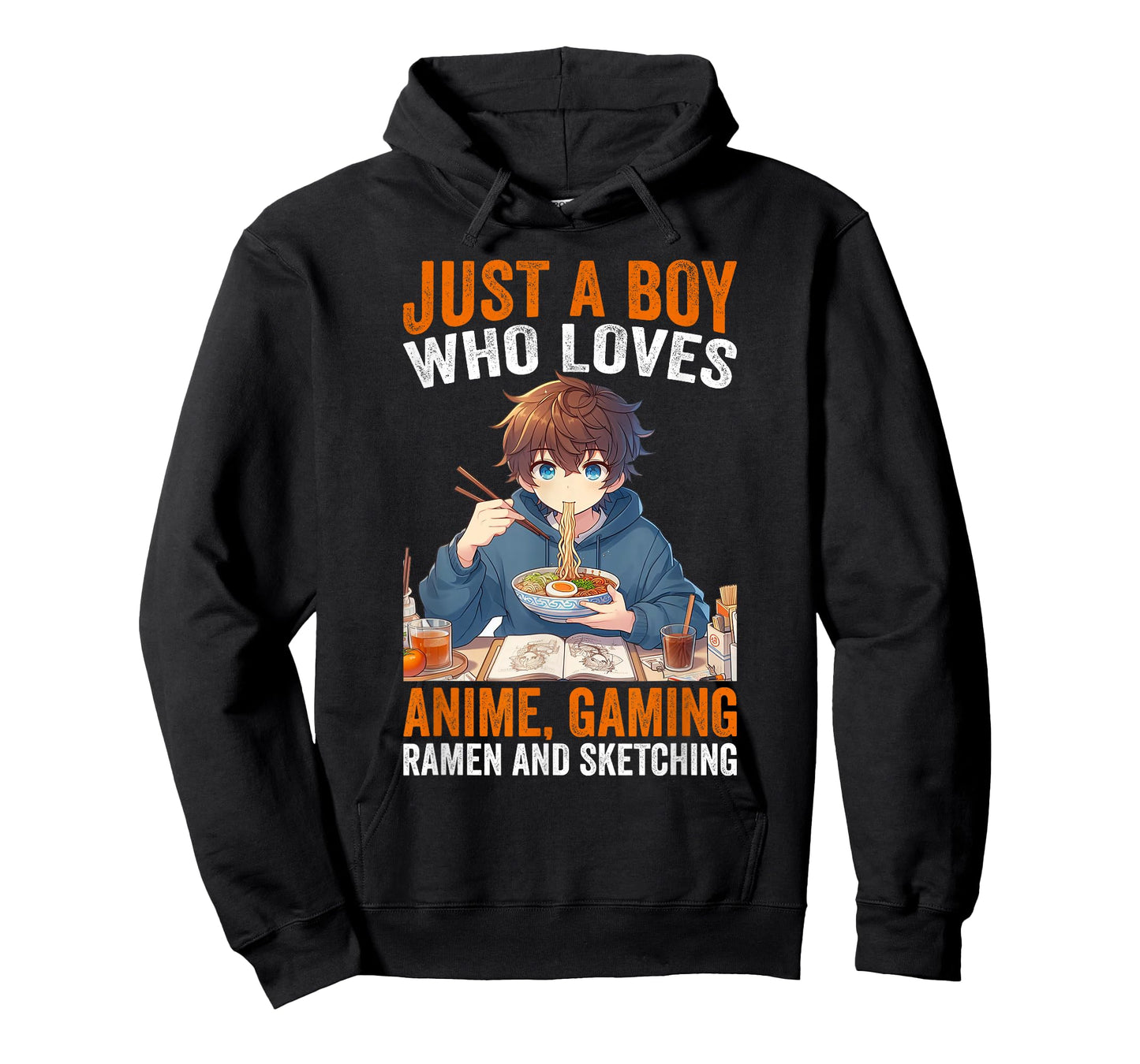 Just A Boy Who Loves Anime Gaming Ramen and Sketching Anime T-Shirt