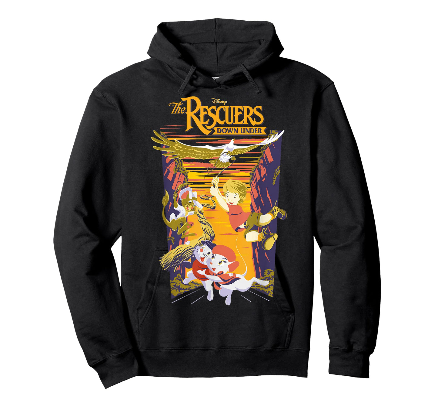 Disney The Rescuers Down Under Group Shot Sunset Poster T-Shirt