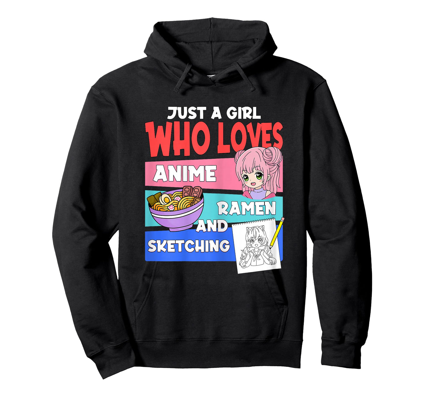 Just A Girl Who Loves Anime Ramen and Sketching Japan Anime T-Shirt