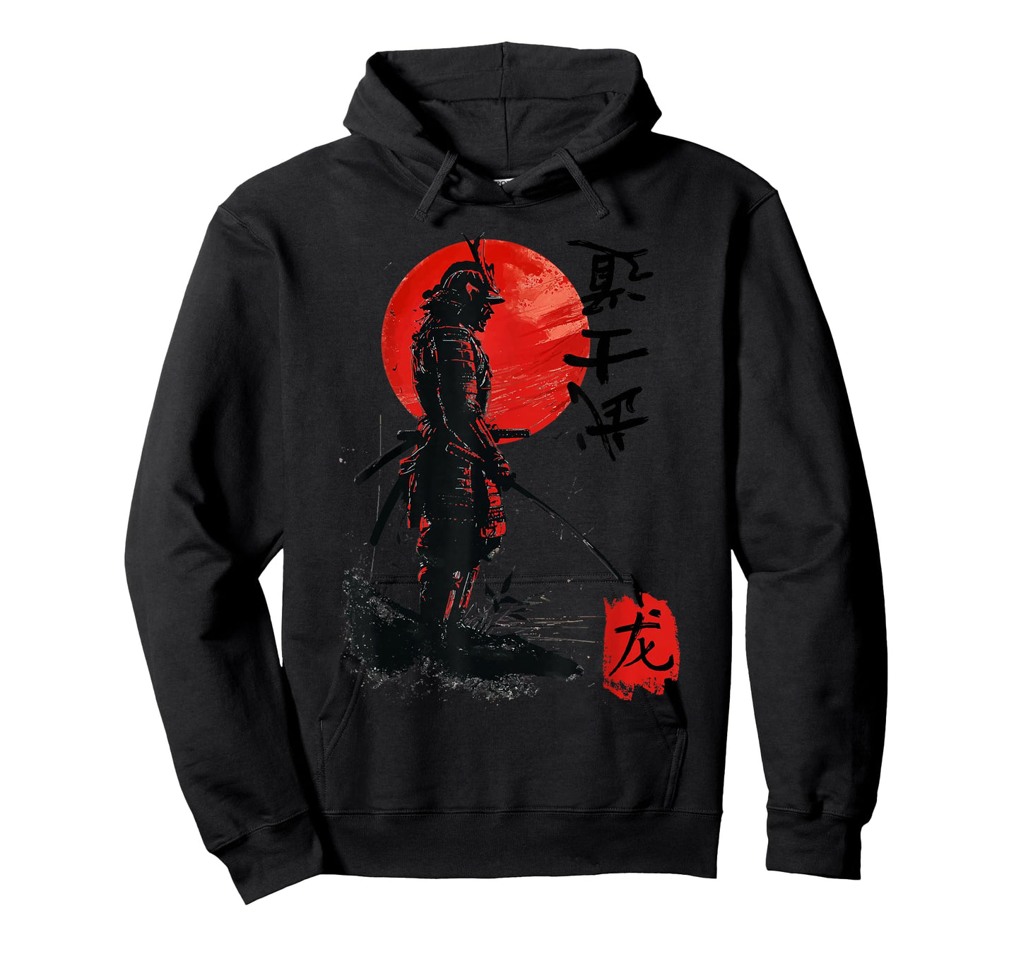 Samurai Japanese Red Eclipse Warrior Art T-Shirt